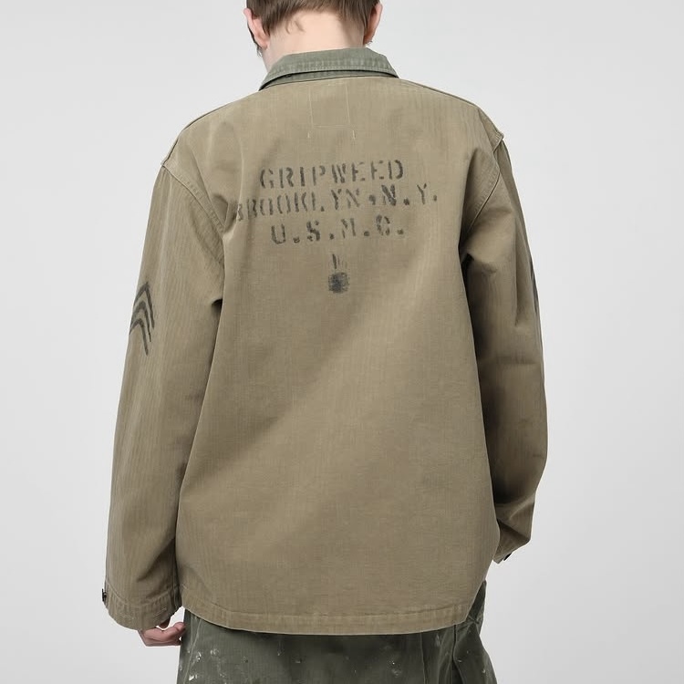 10/11 RELEASE: BOWWOW 2025 A/W USMC M44 HBT TWO-TONE JACKET AGED - PRE ORDER ITEM (預訂中)