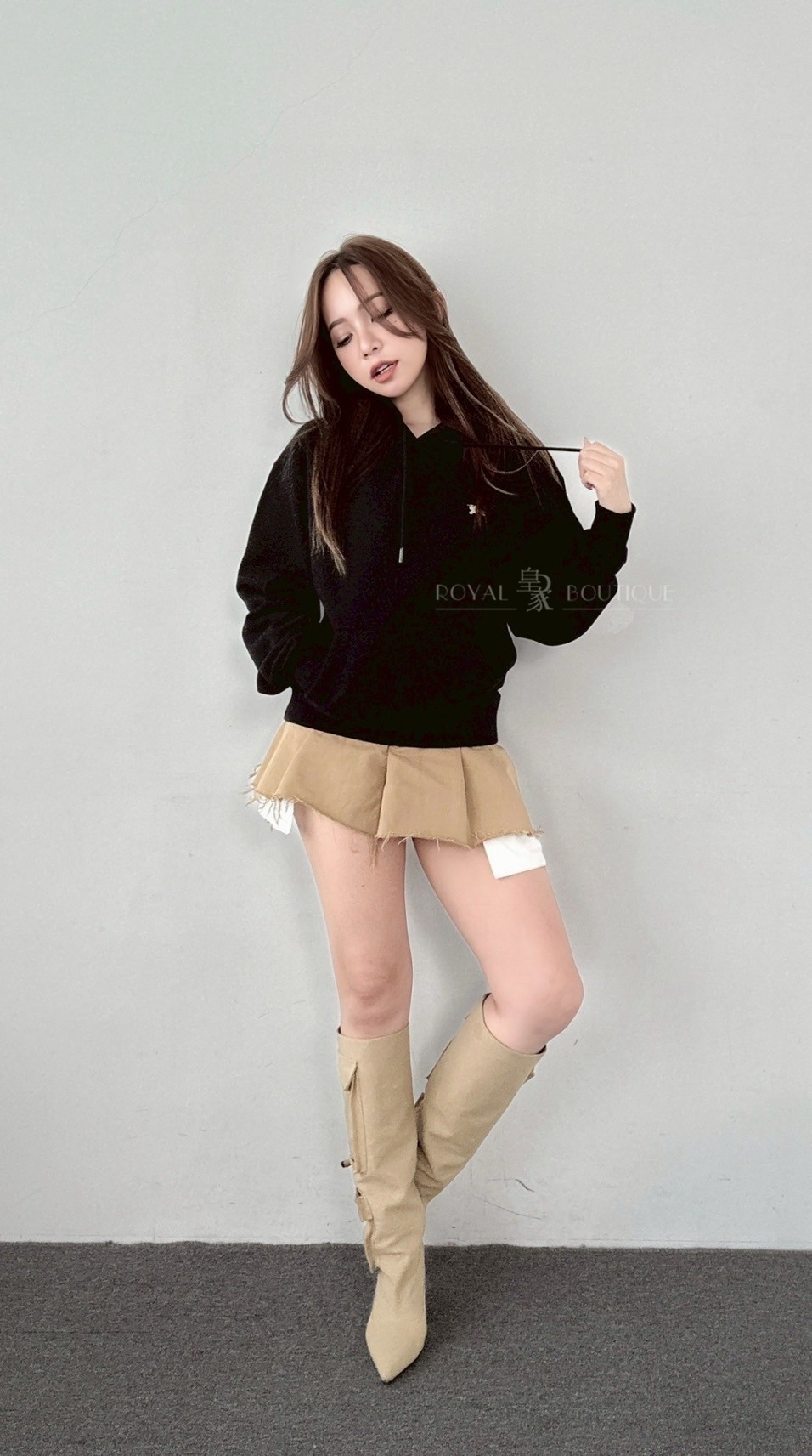 BURBERRY 左胸經典戰馬刺繡小logo連帽T