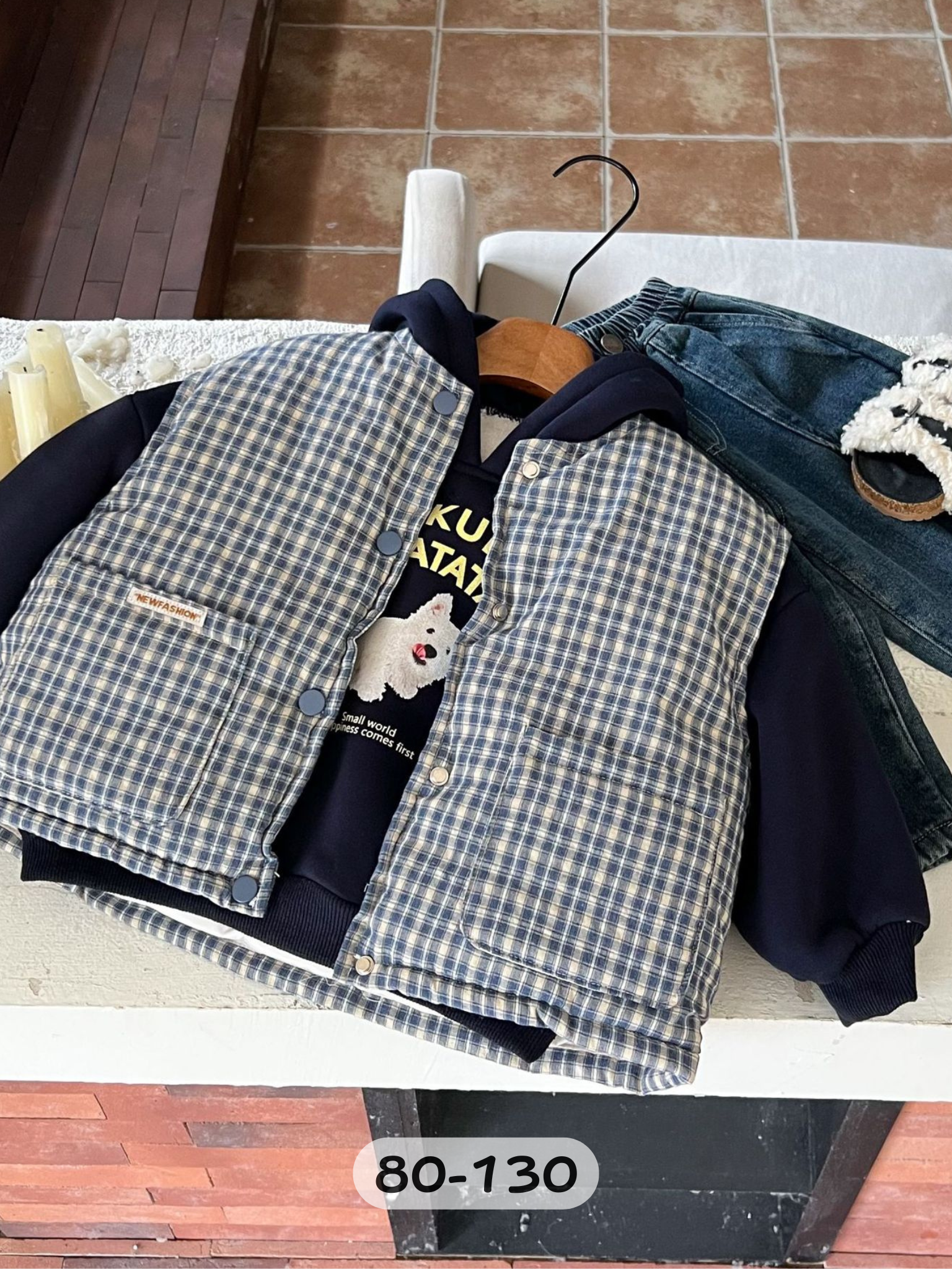 藍藍格 夾棉背心