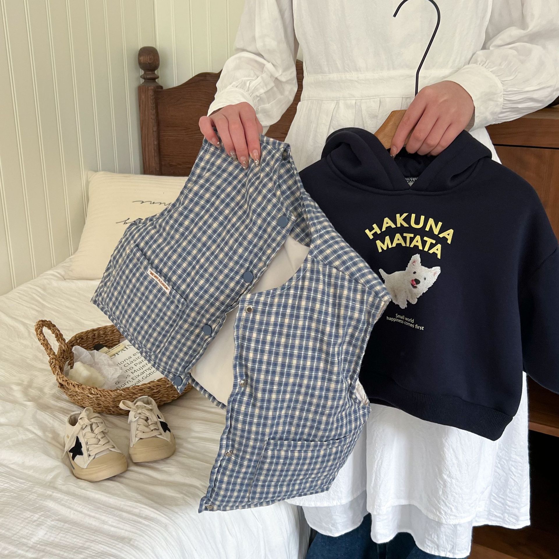 藍藍格 夾棉背心