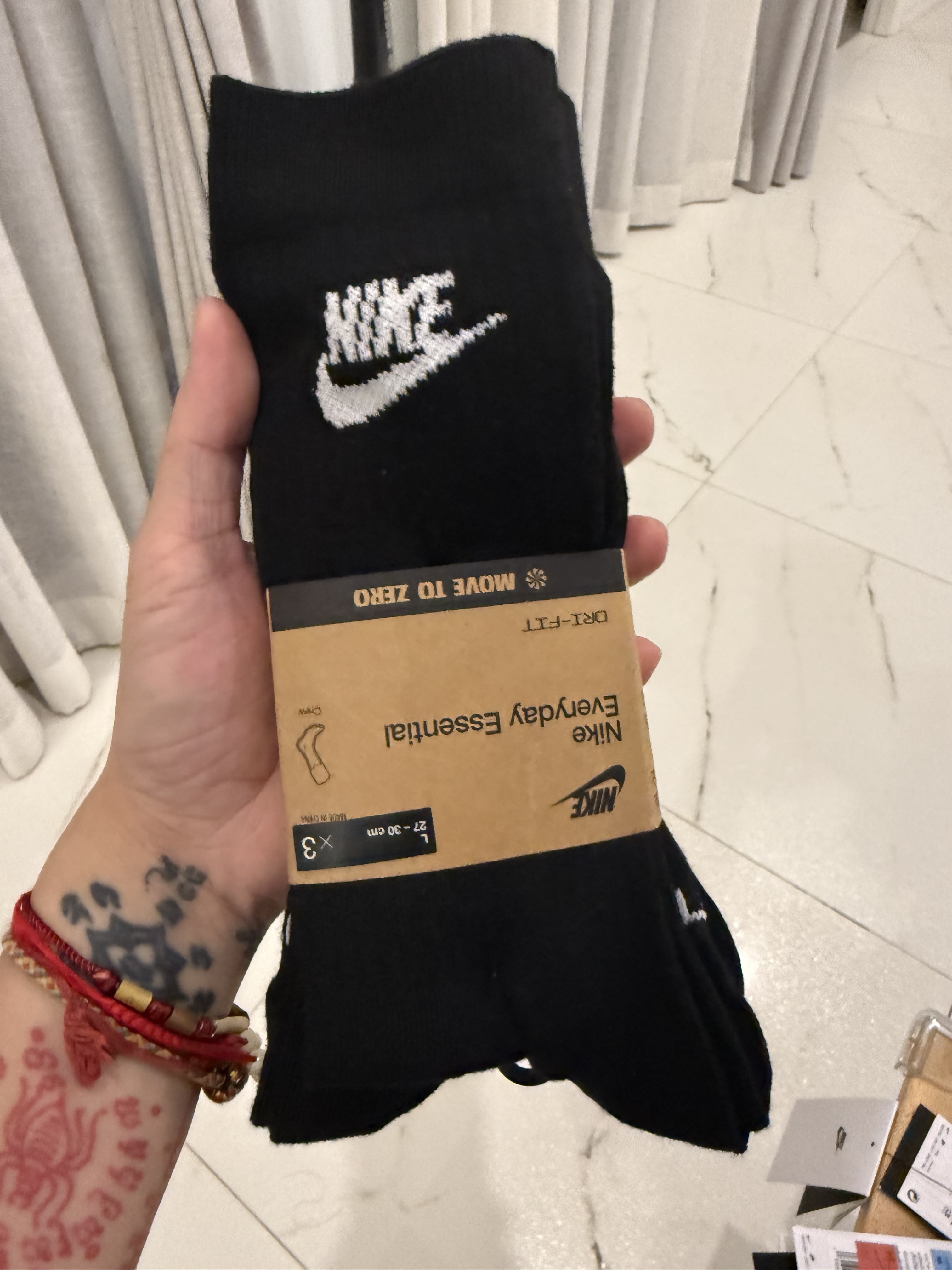 NIKE 長襪 一套三對（T10 NI341）