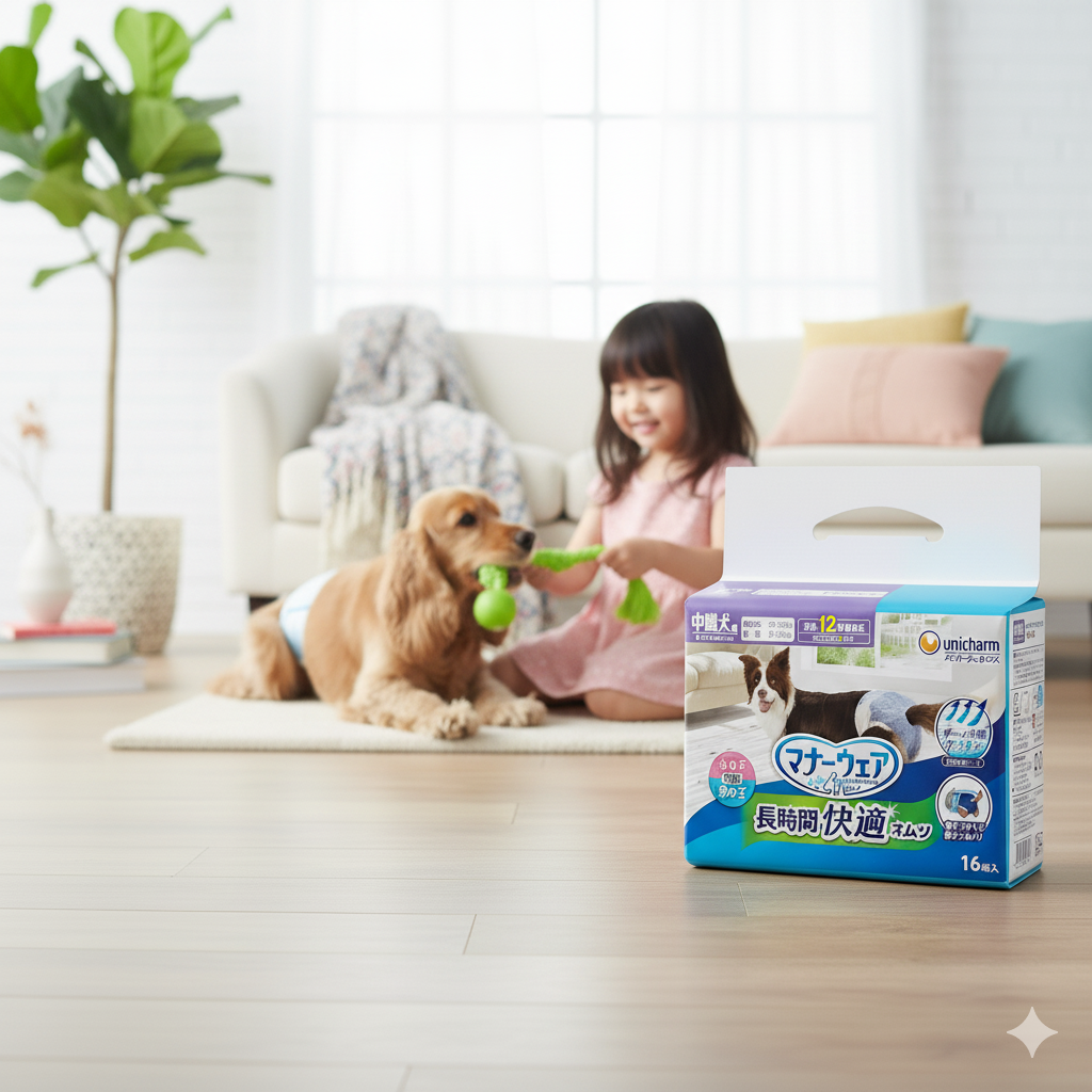 (日本製造及直送) Manner 男女適用中型犬持久舒適尿布 (12片)