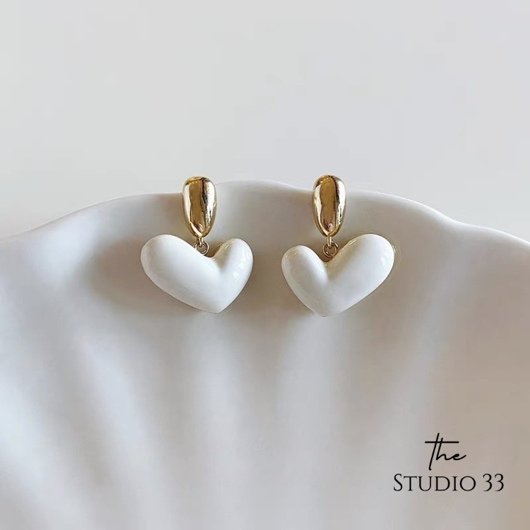 小愛心耳環