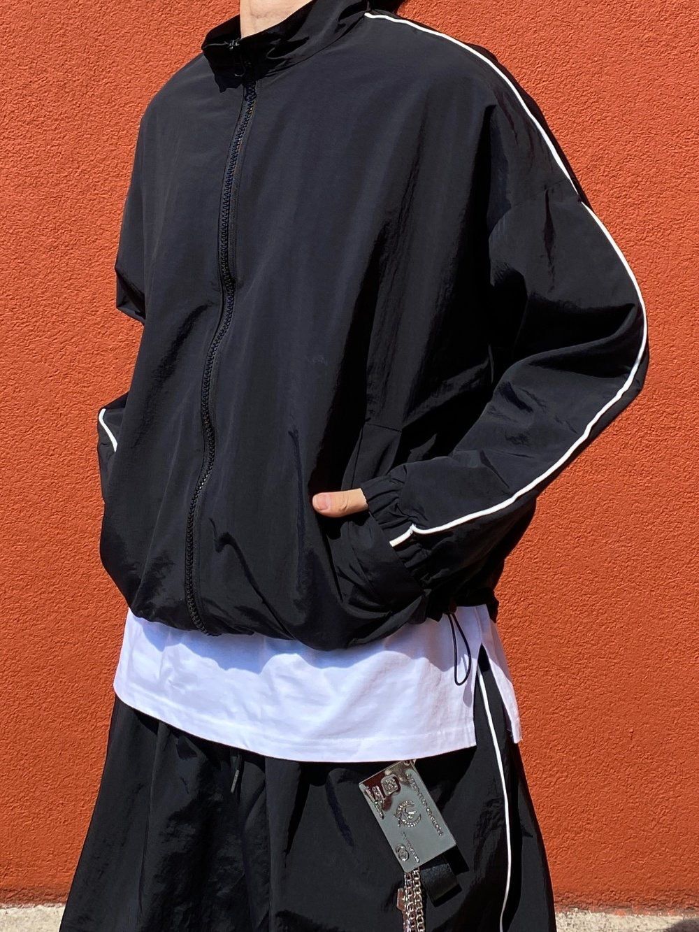 淨色企領拉鍊外套 Hestory-091JK