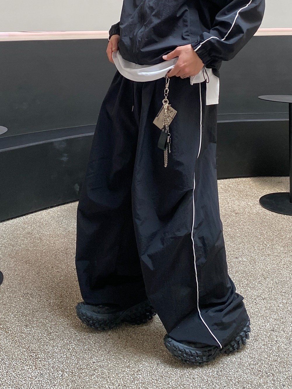 淨色可束腳運動褲 Hestory-092P