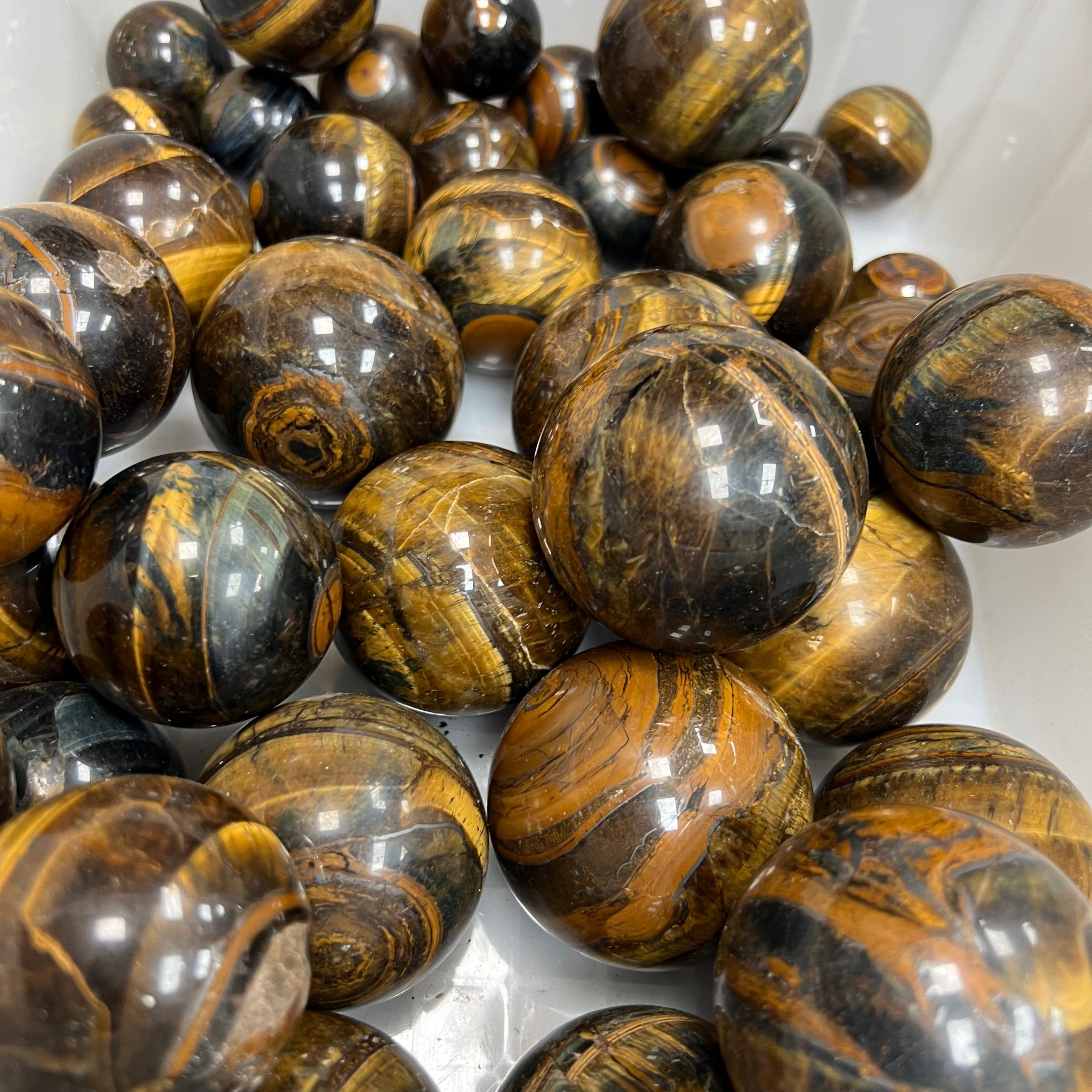 黃虎眼石球 4.5-6cm