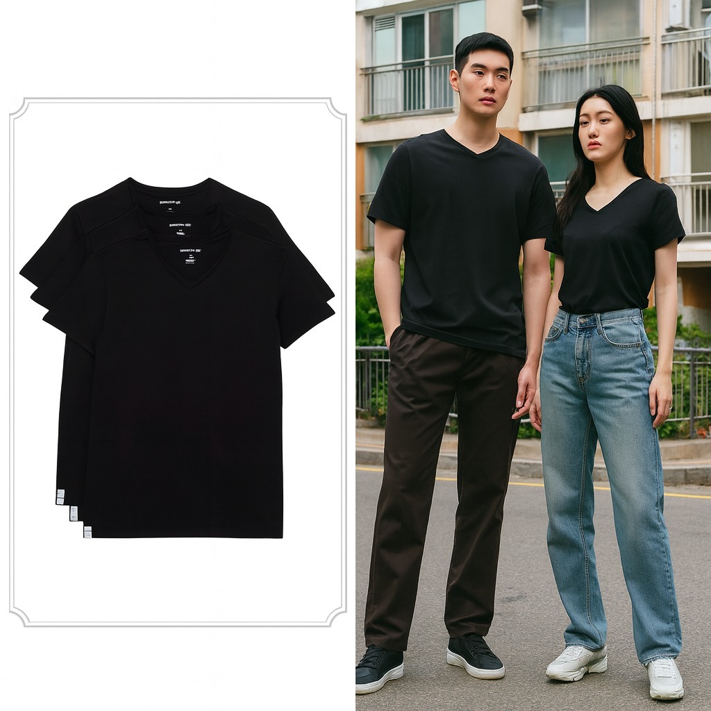 【現貨】Lacoste H101002 男裝V領短袖3件裝