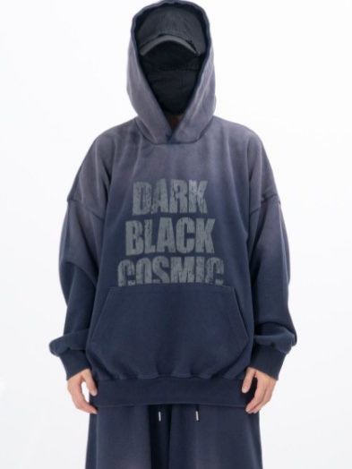 仿污英文字連帽衛衣 Hestory-102T