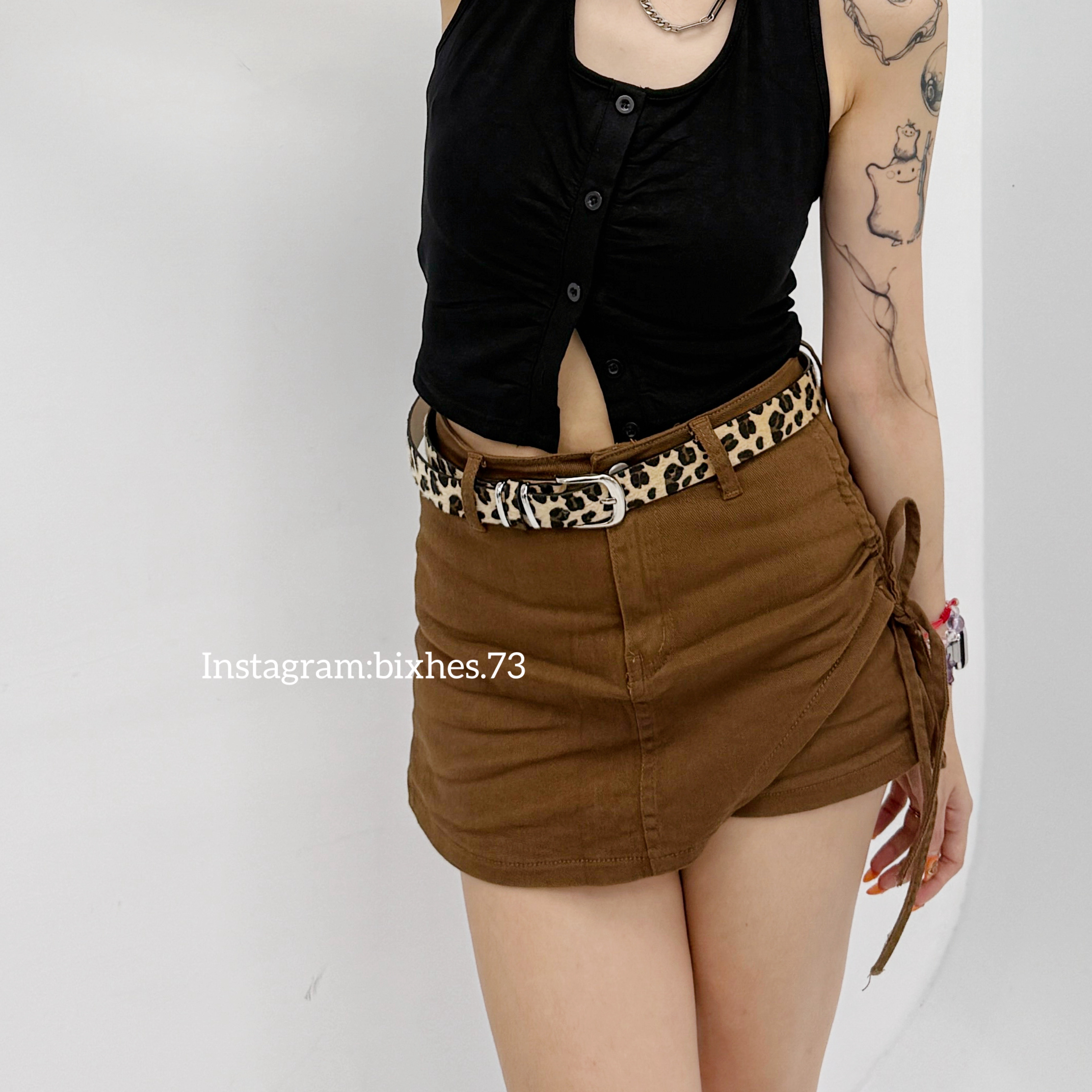 豹紋兩色皮帶(P00022)