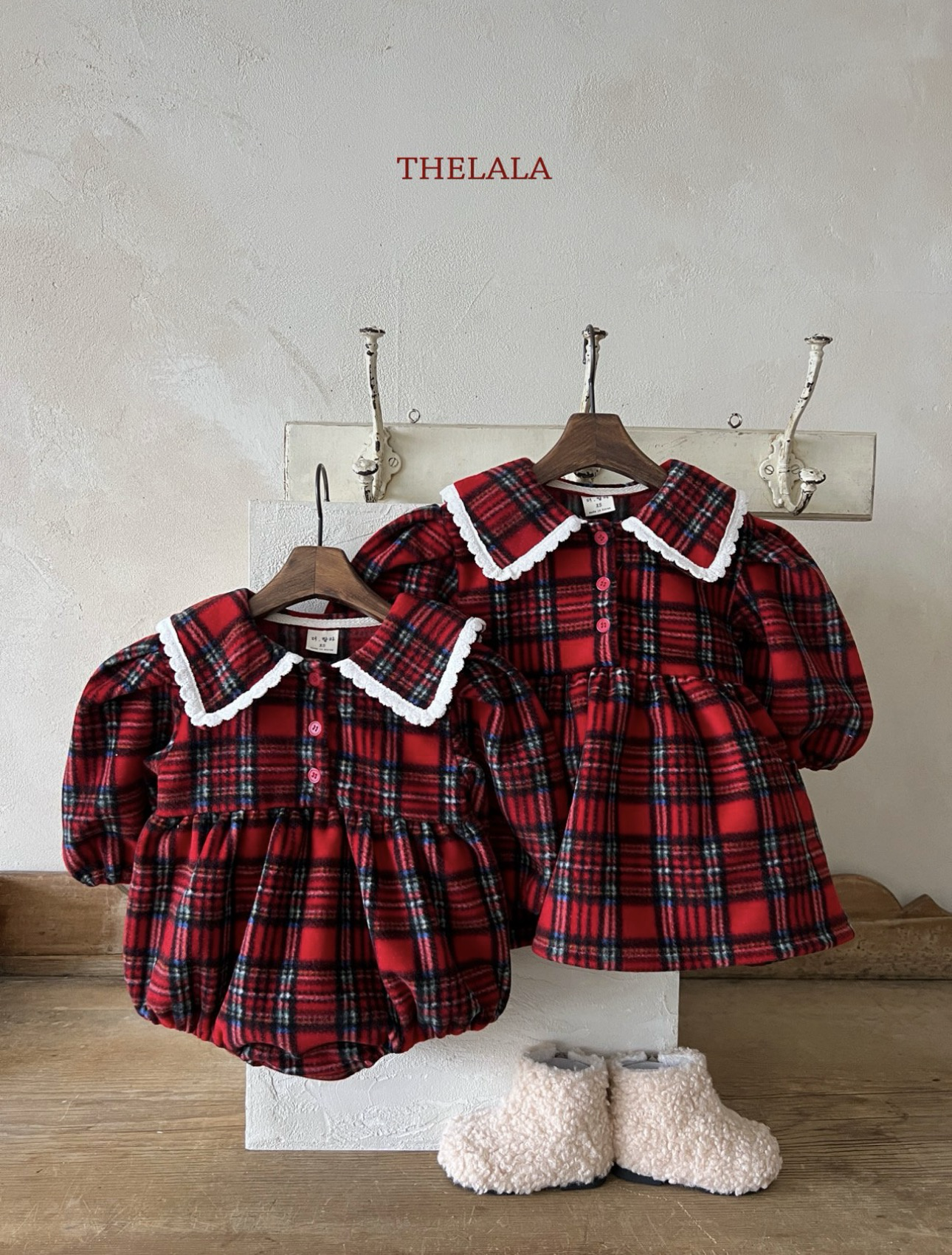 Thelala Sweet Check Suit｜One-piece