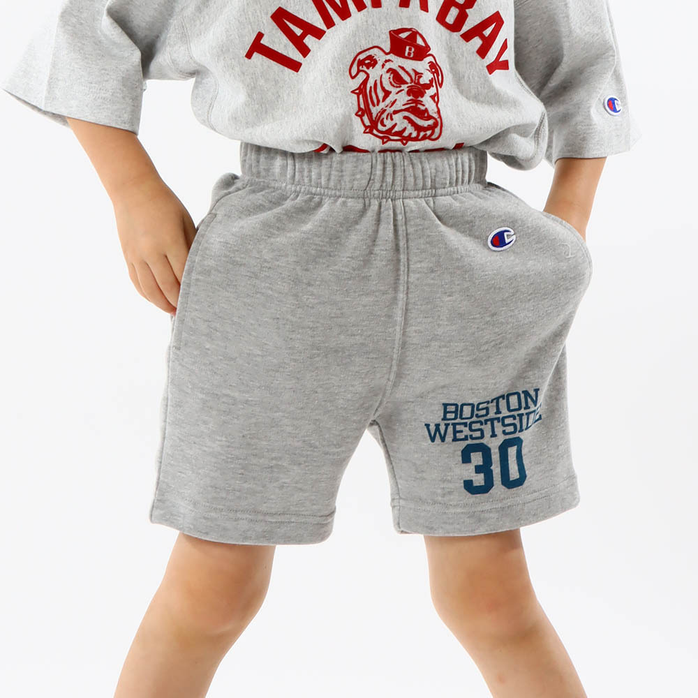 童款-波士頓印花棉質短褲-灰色（CK-Z507-070）