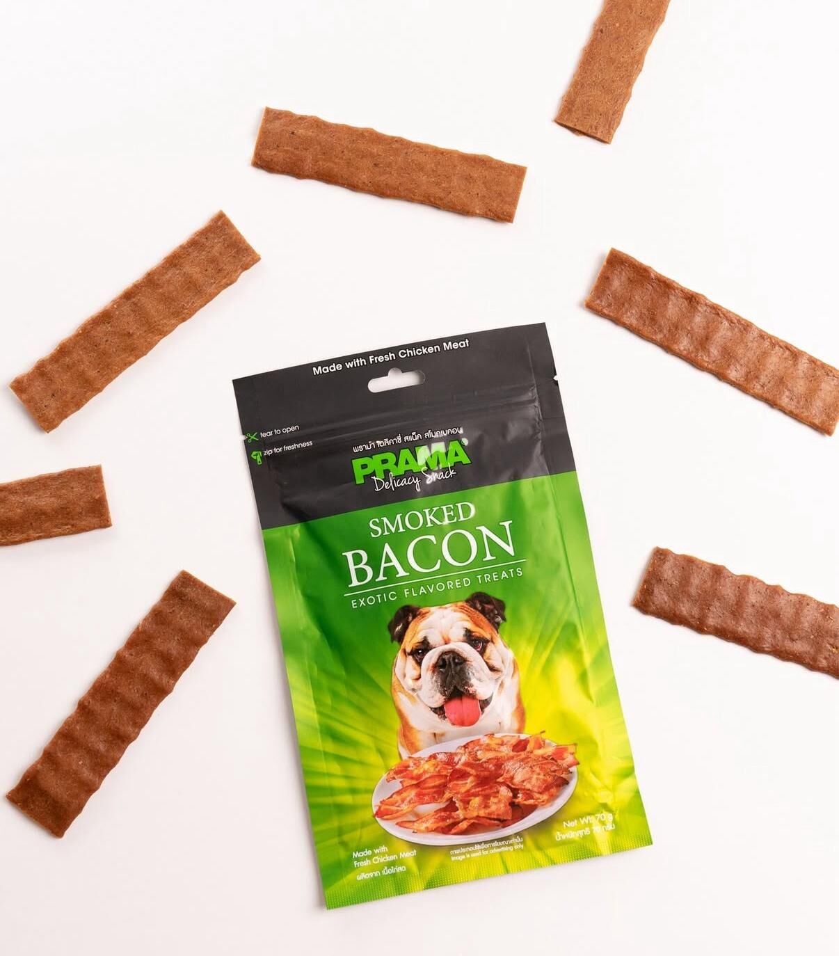 泰國PRAMA煙肉片70g 狗零食