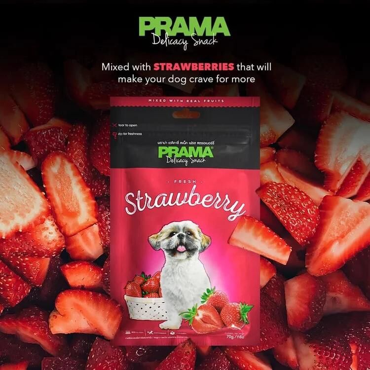 泰國PRAMA草莓鷄肉條70g 狗零食