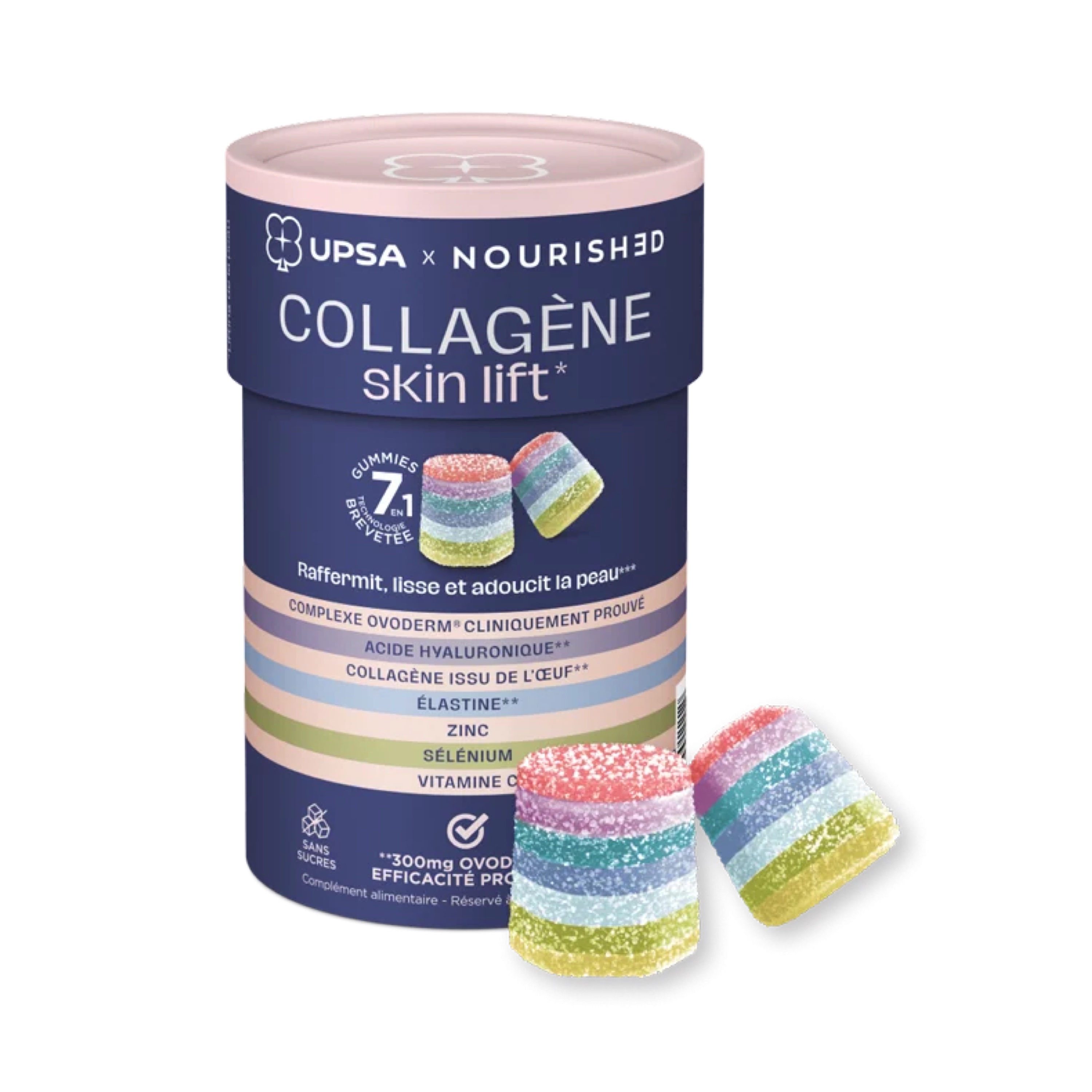 法國【 7 合 1膠原蛋白軟糖 Ovoderm】 UPSA 0糖 抗皺軟糖【正品】 蛋殼膜蛋白透明質酸 2粒x15包