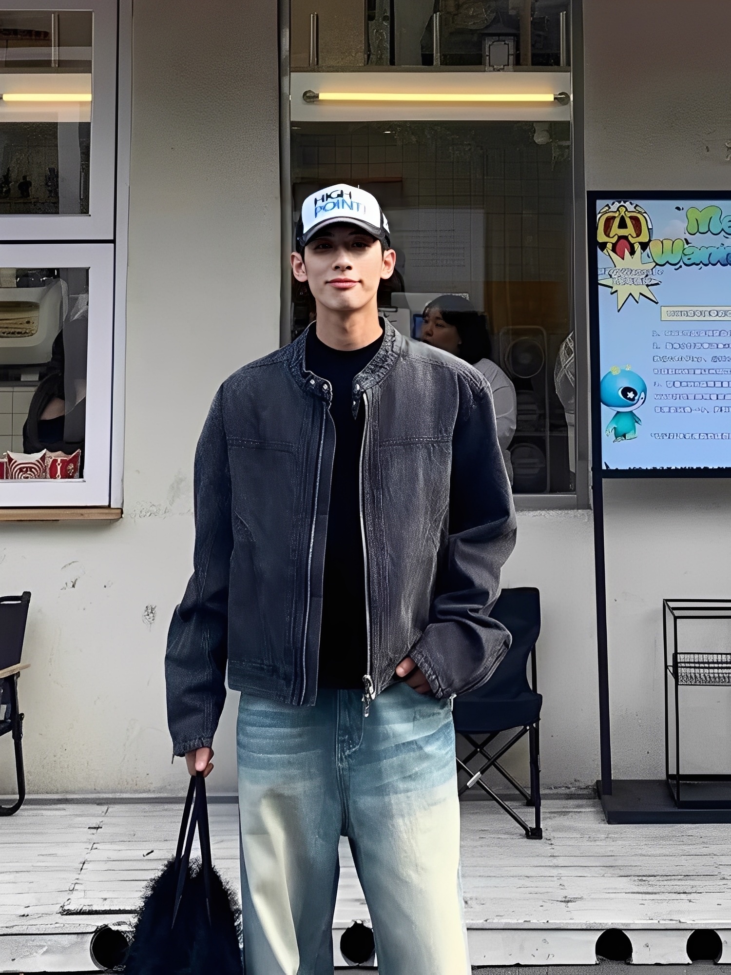 Boxy 秋冬 新品 水洗 仿舊 寬鬆 牛仔 外套