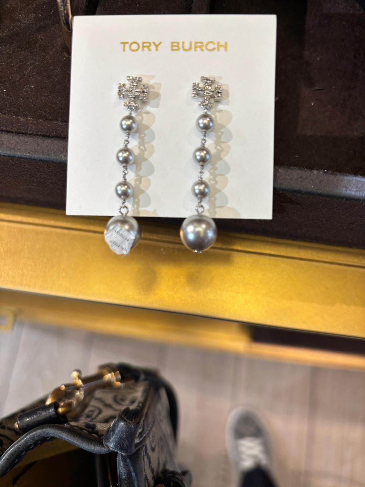 【預購】Q101108 Tory Burch 銀色吊墜耳環