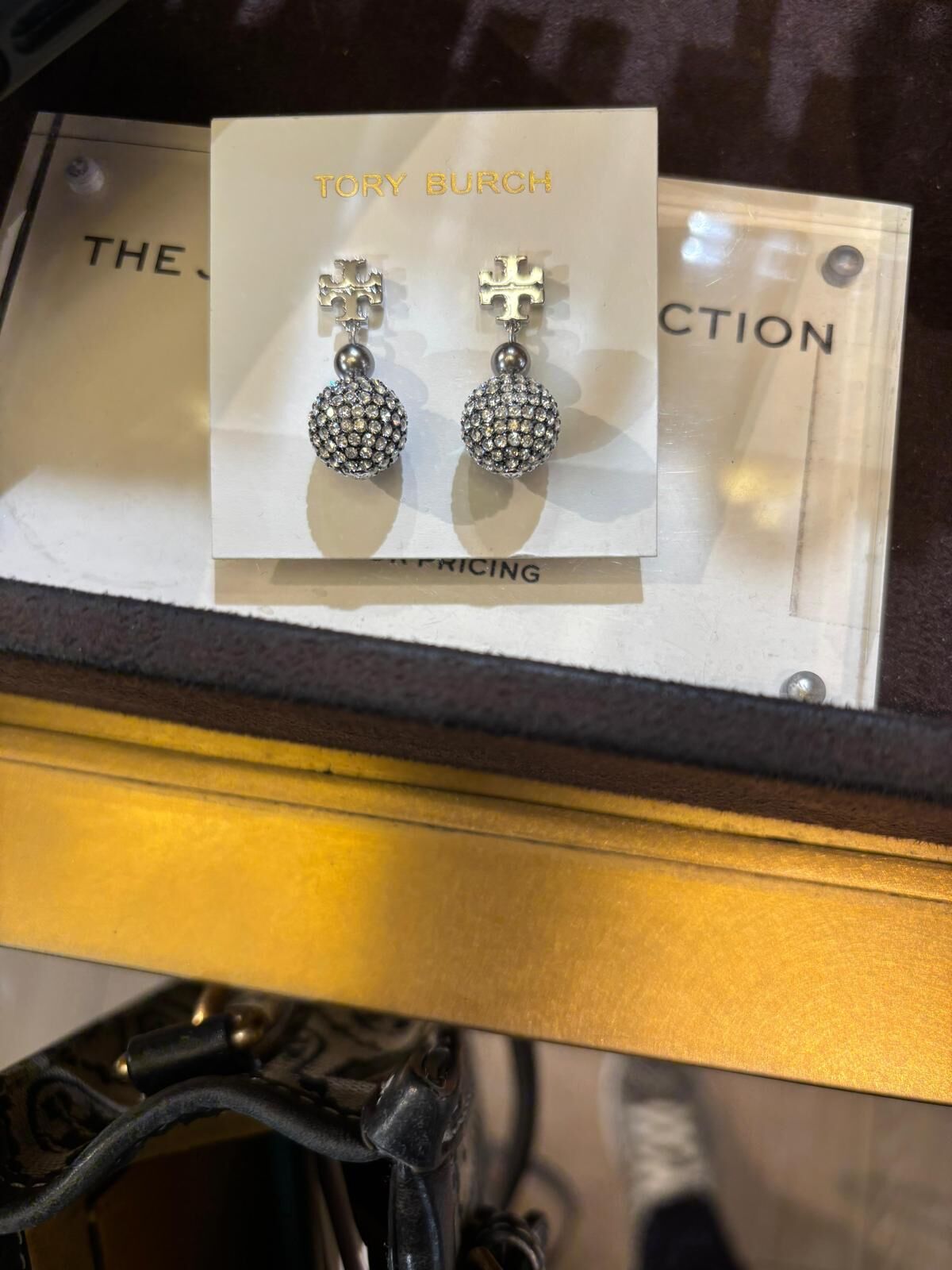 【預購】Q101109 Tory Burch 銀色吊墜小球耳環