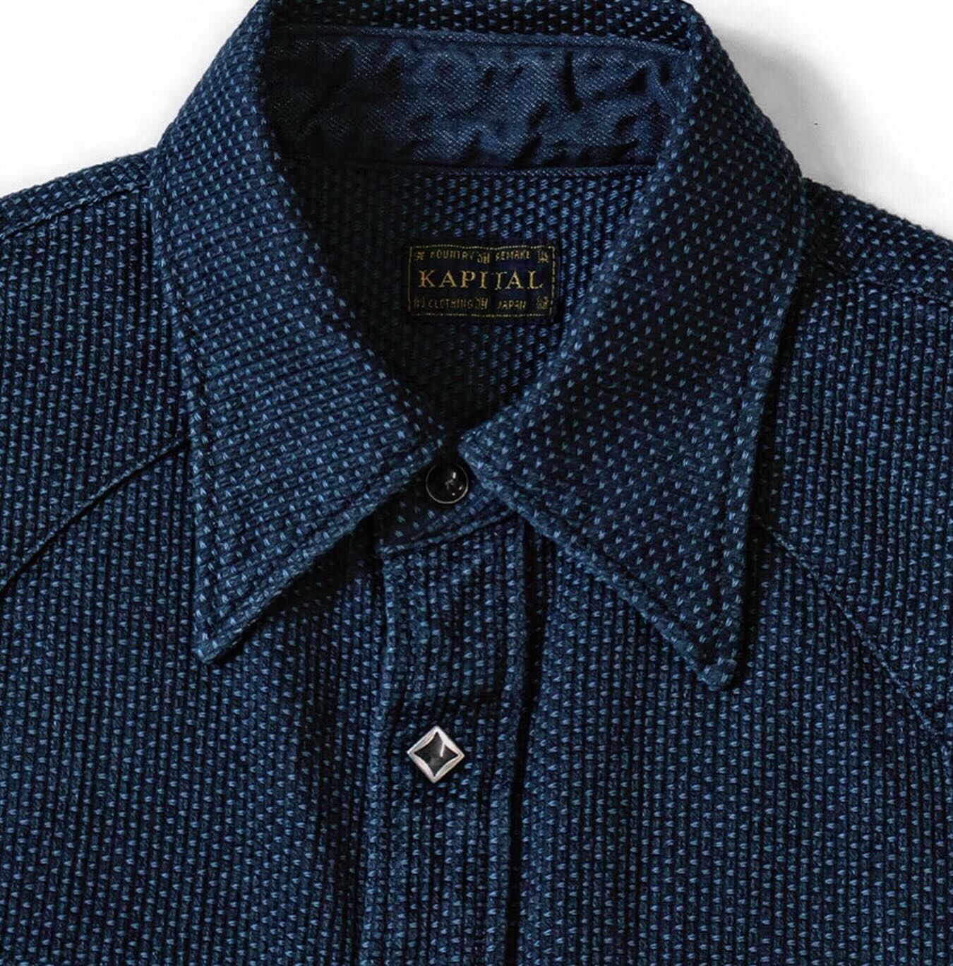 10/11 UPDATED: KAPITAL INDIGO DOGI CANVAS HUSKY WESTERN SHIRT L/S - PRE ORDER ITEM (預訂中)