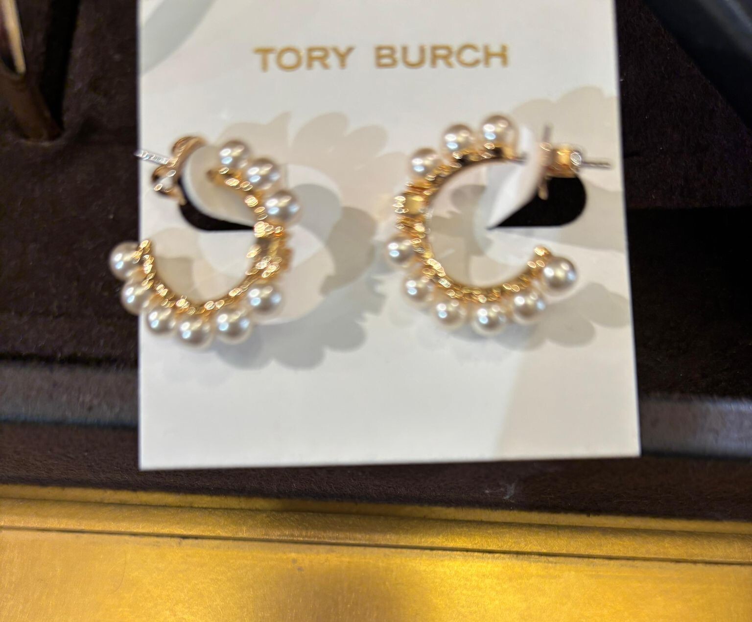 【預購】Q101113 Tory Burch 金色圈耳環