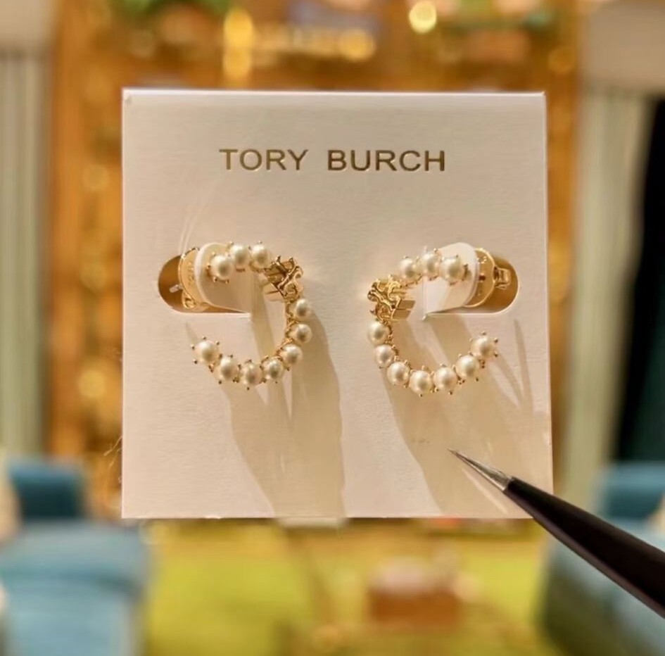 【預購】Q101113 Tory Burch 金色圈耳環