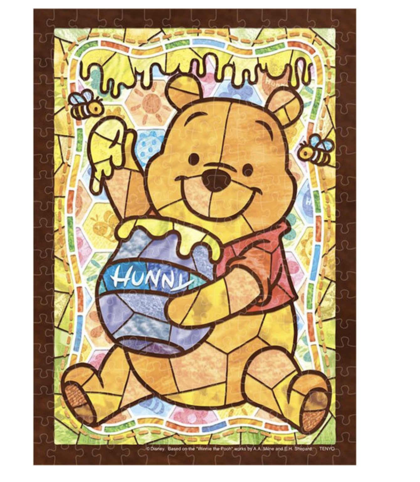 TenyoxDisney系列 透明拼圖/彩繪玻璃266片拼圖-Winne the Pooh