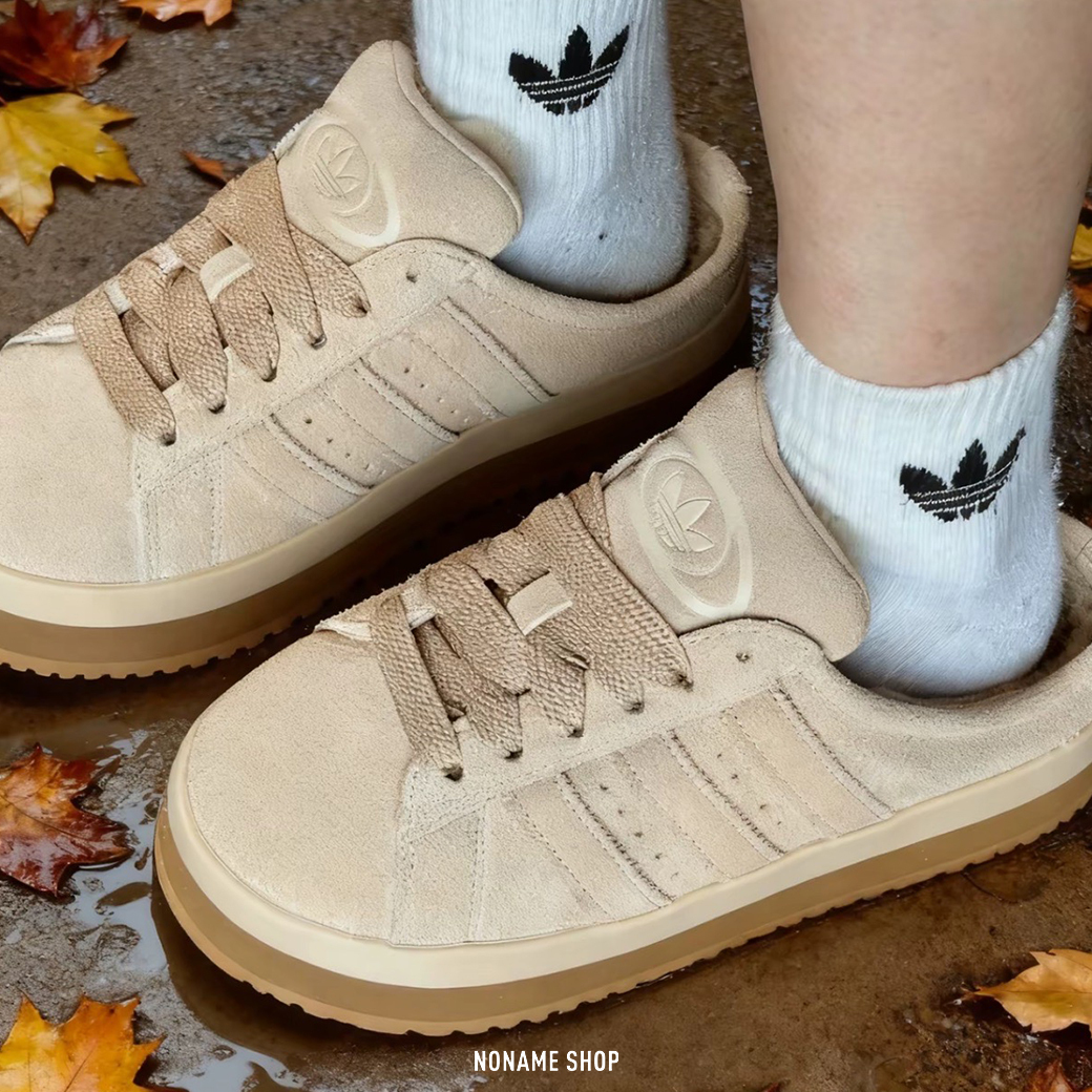 ADIDAS GRAND CAMPUS 00s MULE  厚底 增高 懶人鞋 毛絨 麵包 拖鞋 兩色 (女款)
