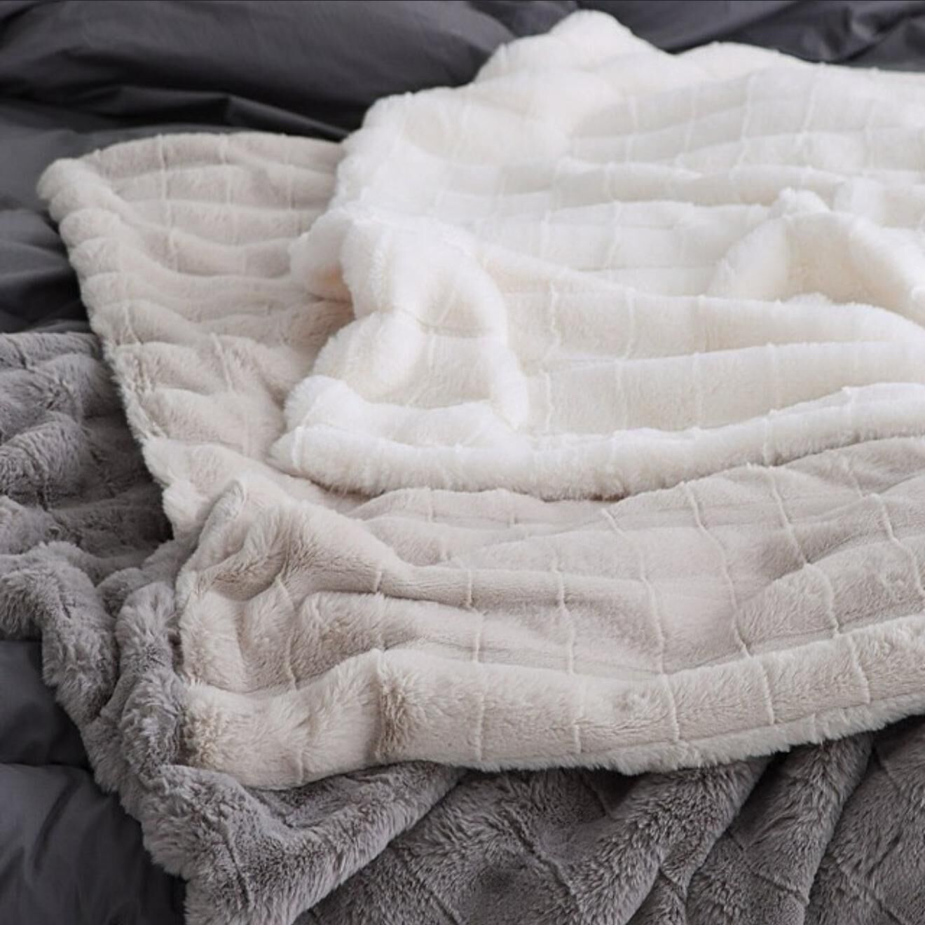 【直播】LL101402 100%雪貂毛毛毯