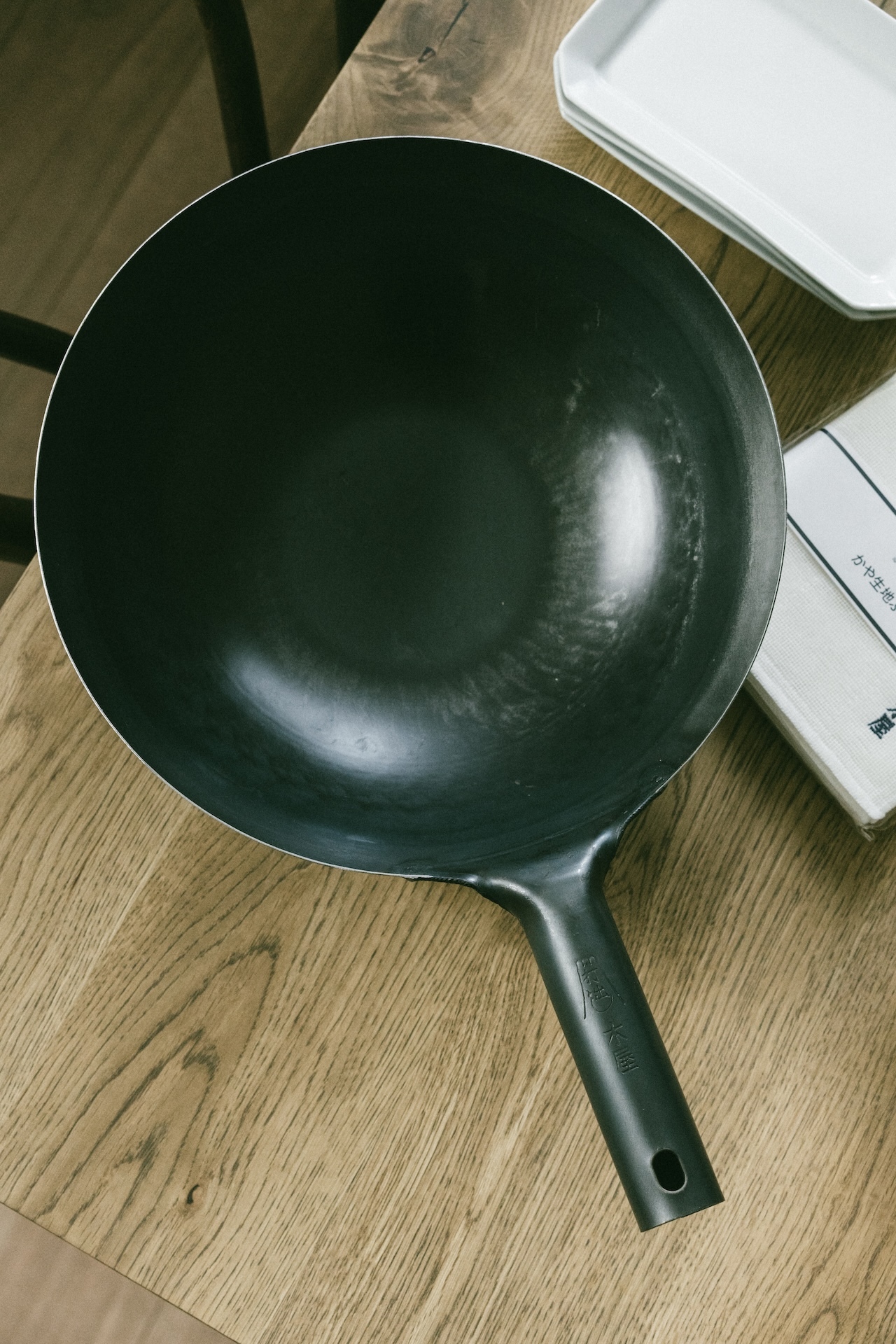 日本橋木屋職人手工輕量無塗層中華鐵炒鍋