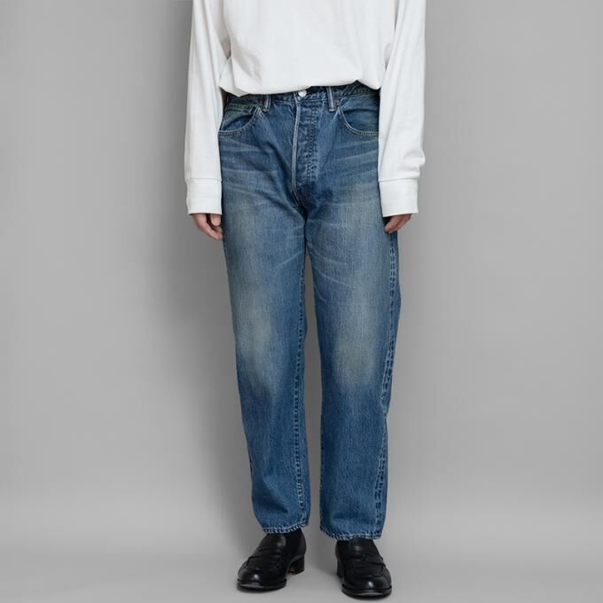 A.PRESSE 2025 A/W WASHED DENIM PANTS E BLEACH (AP-4004) - PRE ORDER ITEM (預訂中)