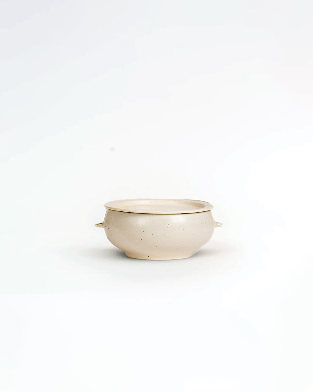 伸光窯 耐熱連蓋蒸焗碗 米白 | 美濃燒