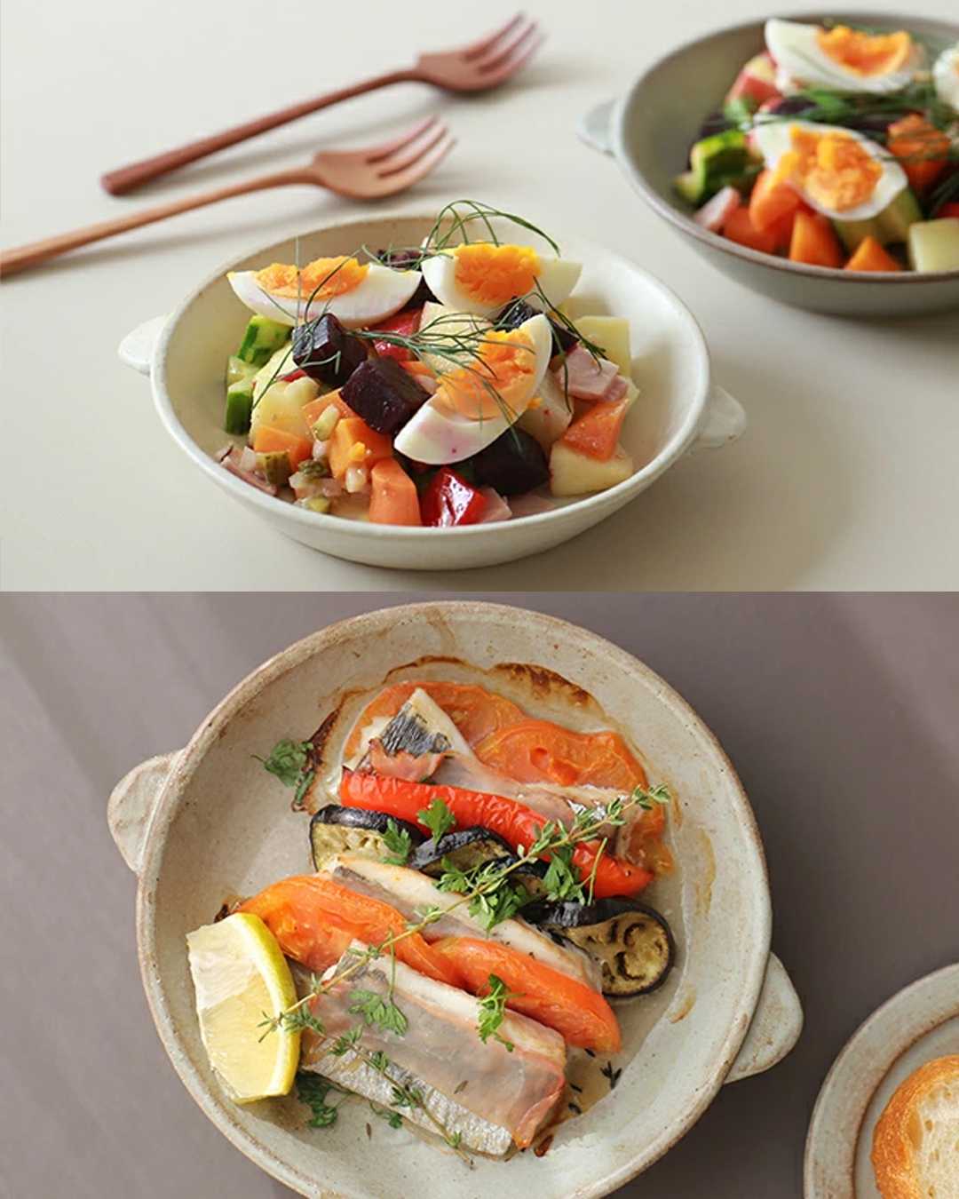 伸光窯 耐熱蒸焗碟 米白 | 美濃燒