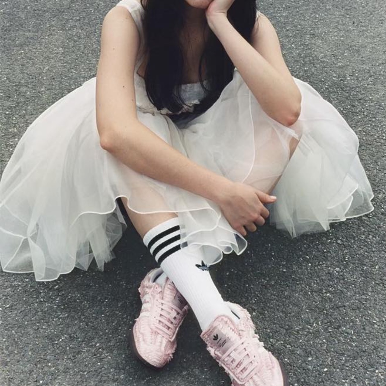 CAROLINE x ADIDAS ORIGINALS SAMBA OG 粉蕾絲 皺摺 森巴 女鞋 聯名 JQ4747