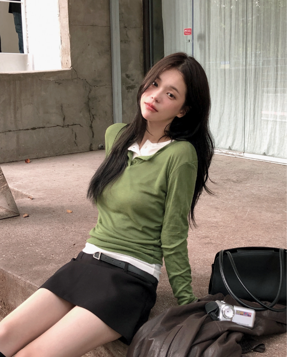 早秋預訂｜層疊半開長袖上衣