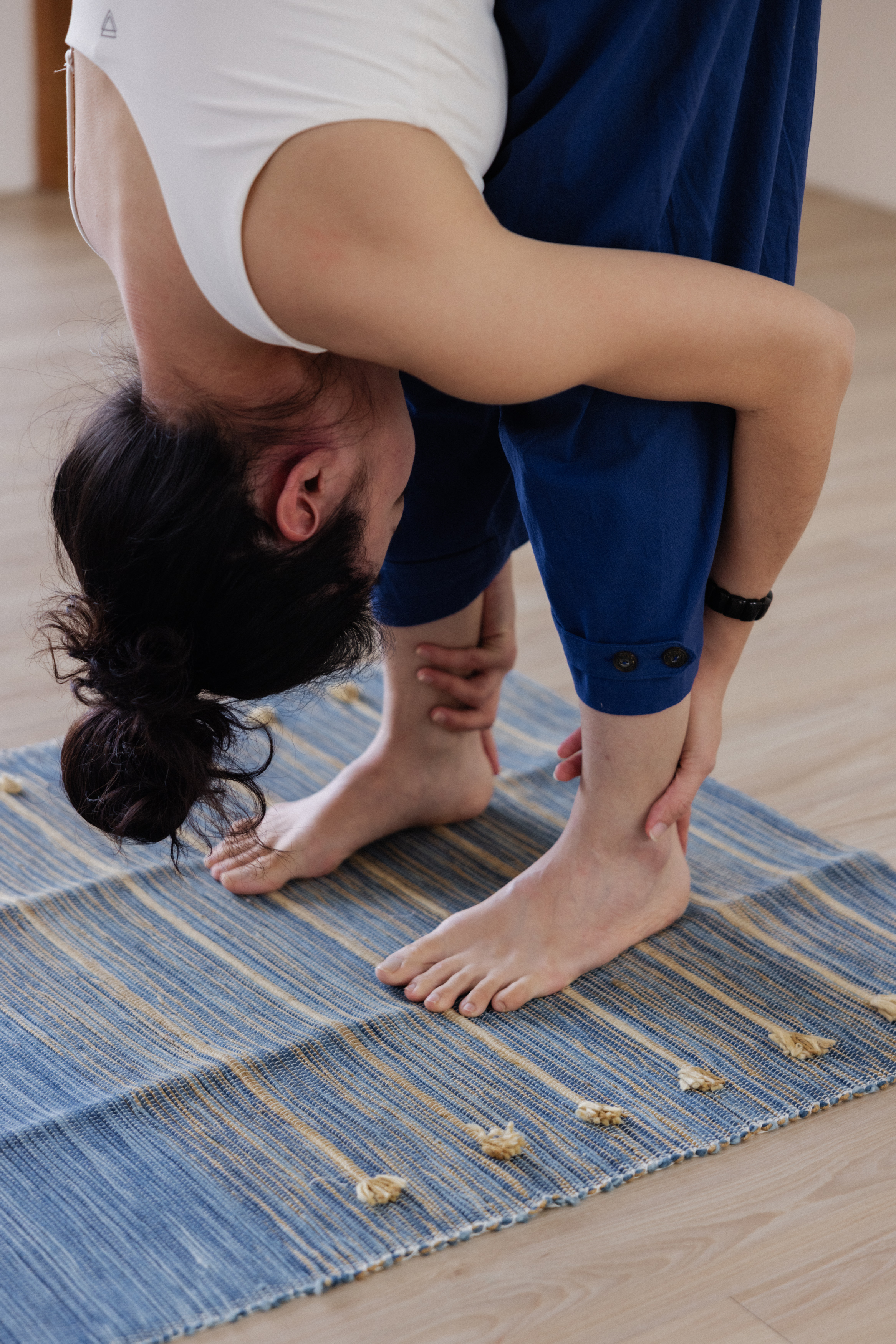 【YOGA】印度手工染織瑜伽墊_藍