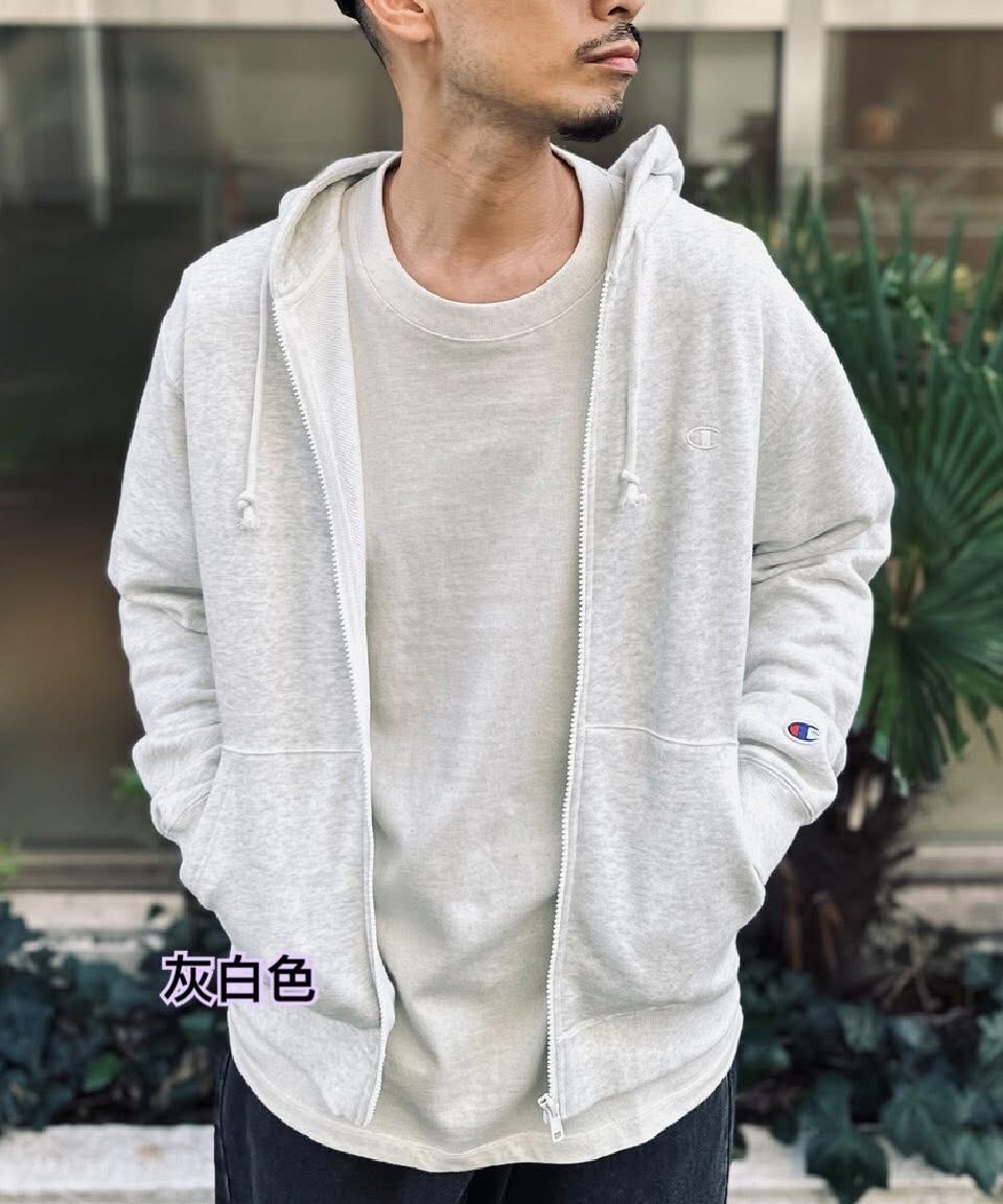 11/10 日本Champion灰白色拉鏈外套