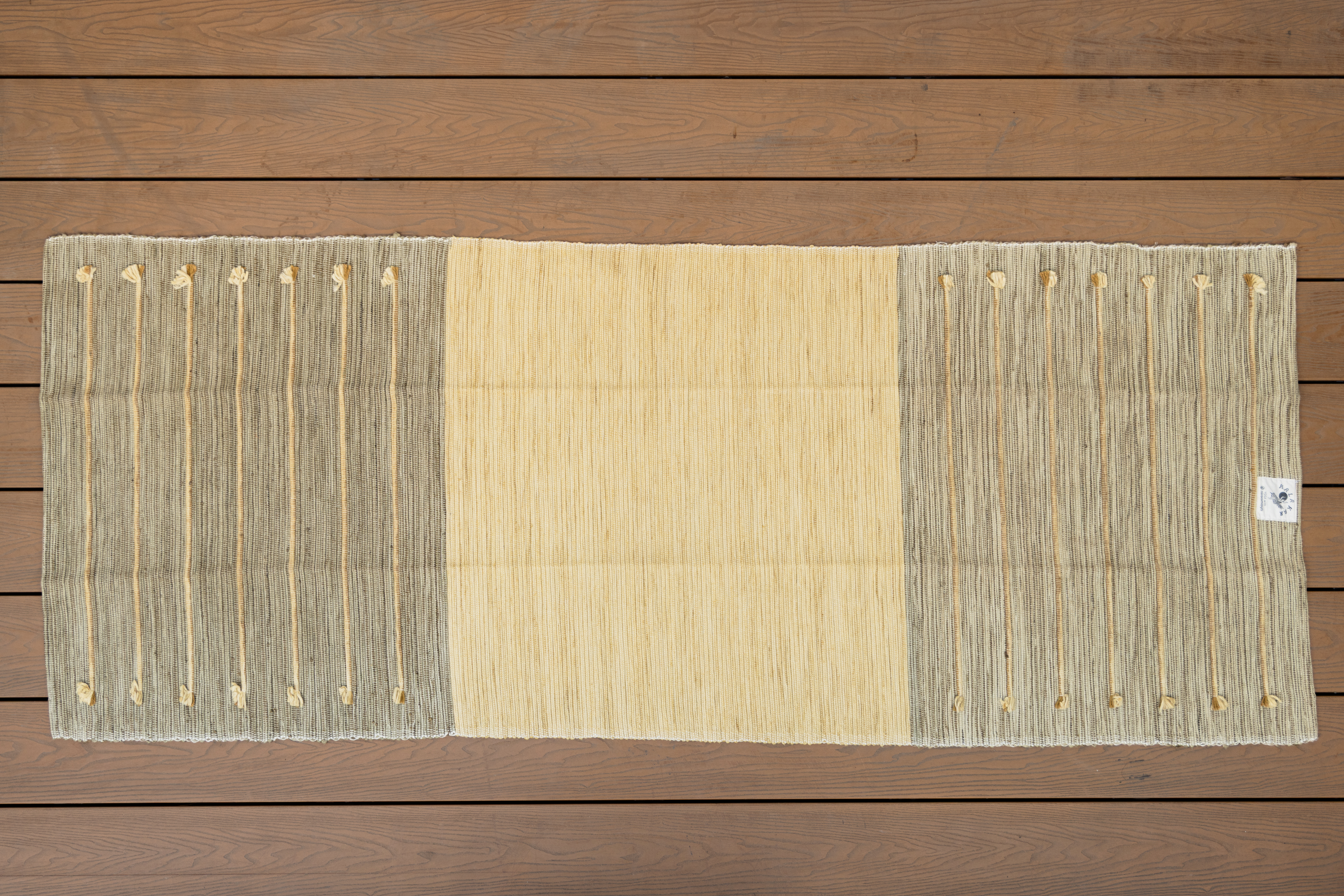 【YOGA】印度手工染織瑜伽墊_黃橄欖