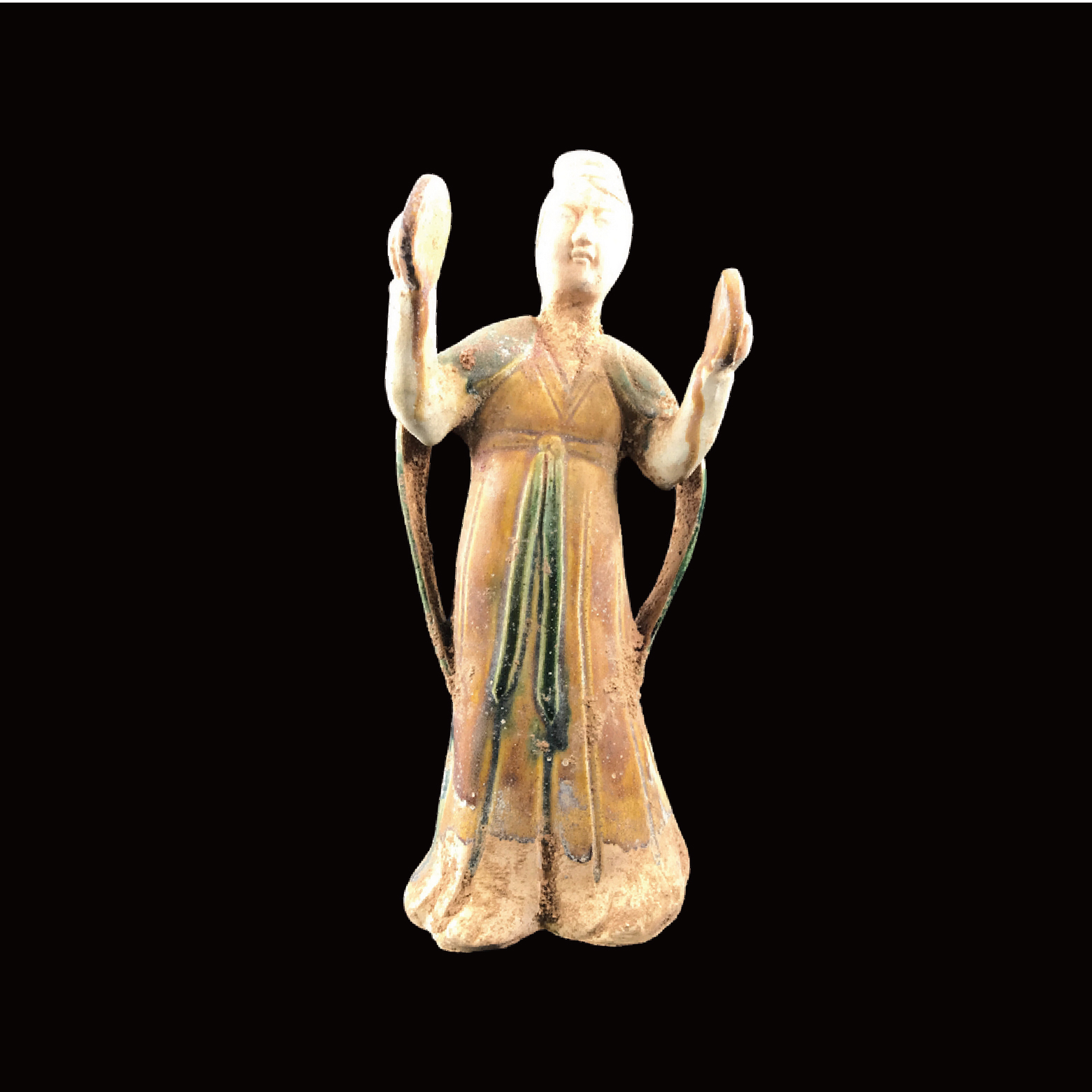 玩樂器侍女人像瓷器