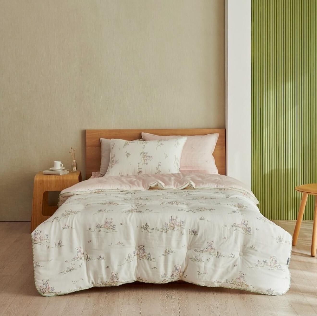 【直播】LL101410 100%天絲 熊仔圖案四季被