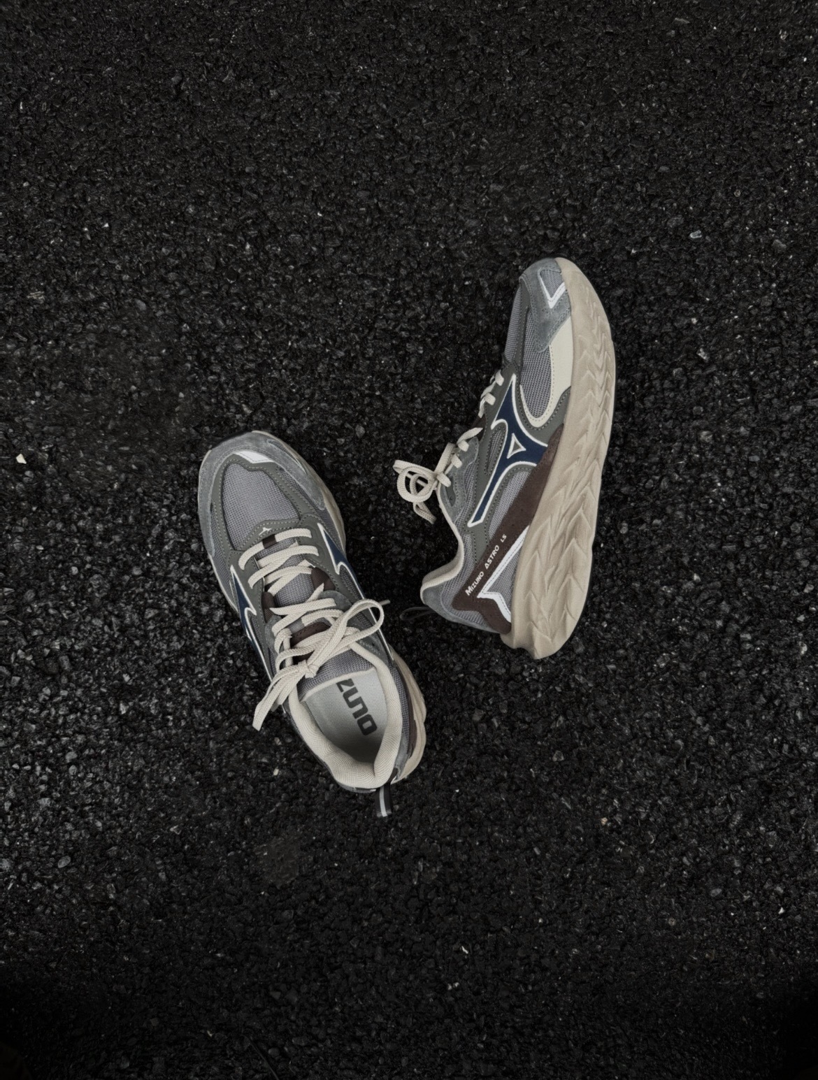 <暴走神鞋🔥>Mizuno Astro LS 機能 緩震 反光 復古 增高 輪胎底 灰藍