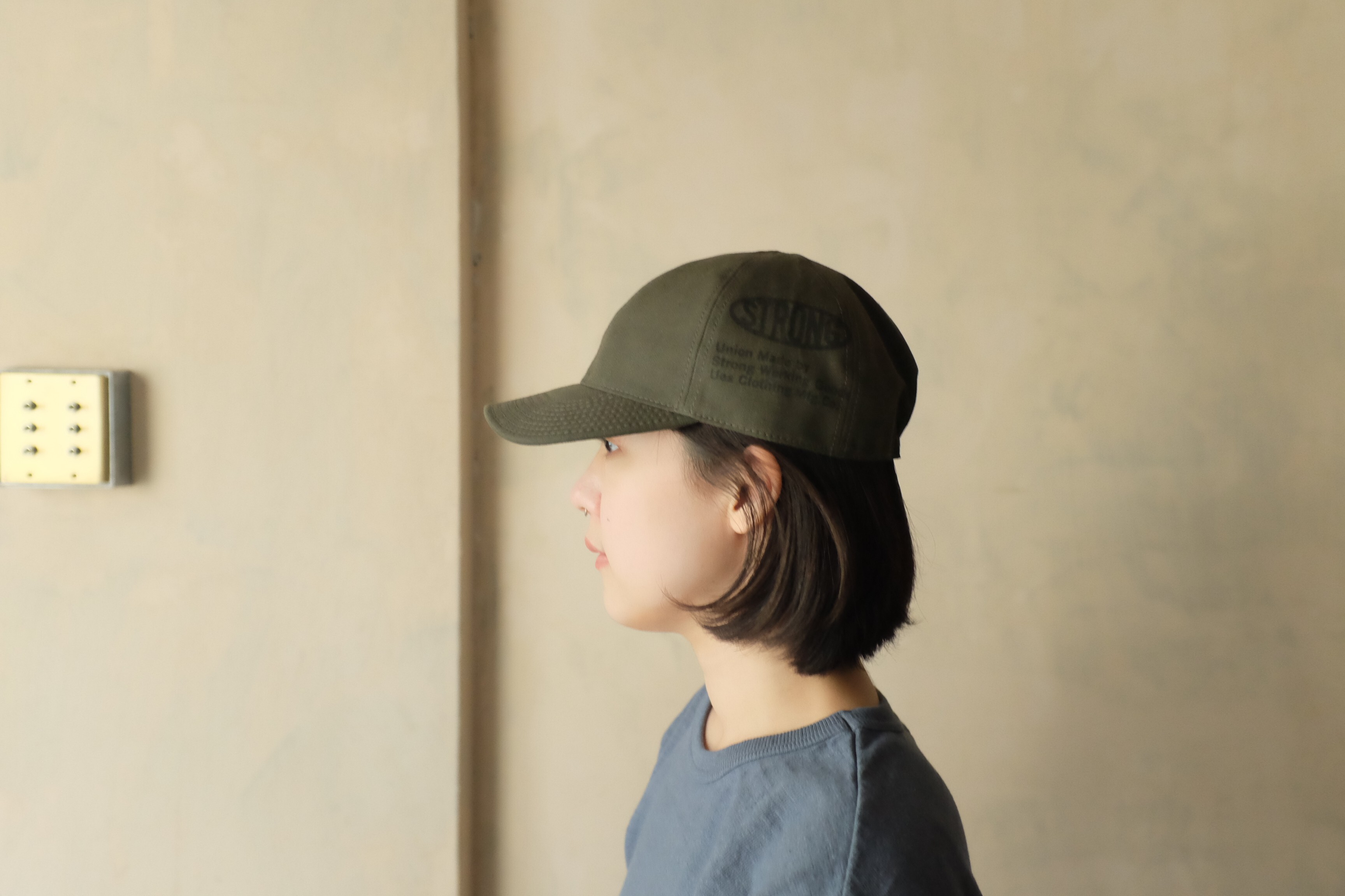 UES Printed Baseball Cap / STRONG Olive