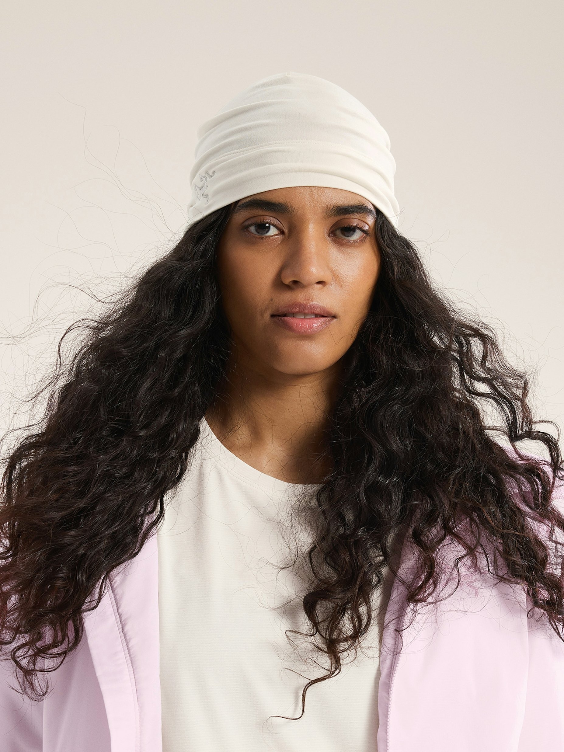 Arc'teryx Rho 刷毛保暖帽 絹絲白