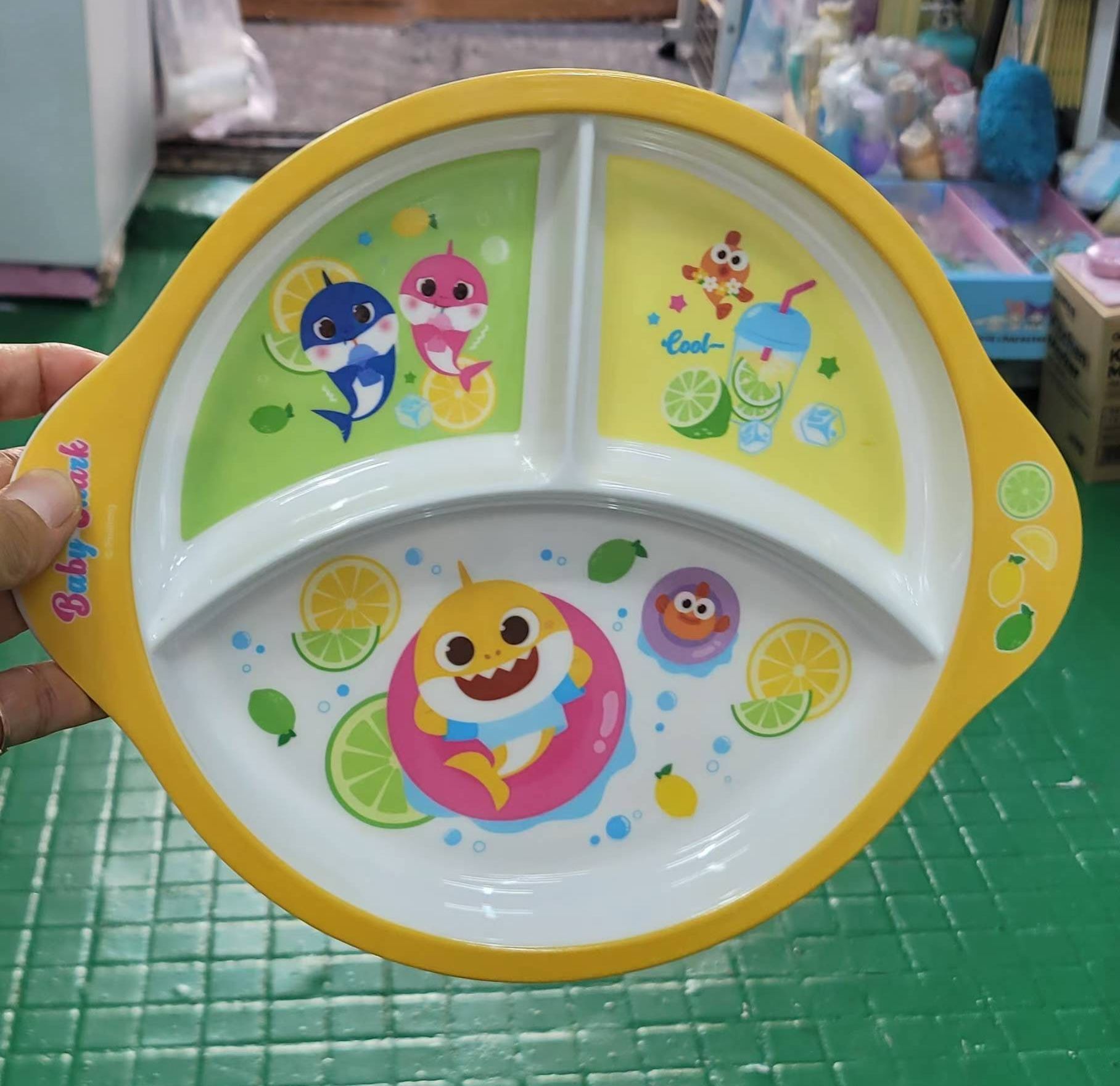 韓國直送 新款 Baby Shark 兒童分隔碟 -三格