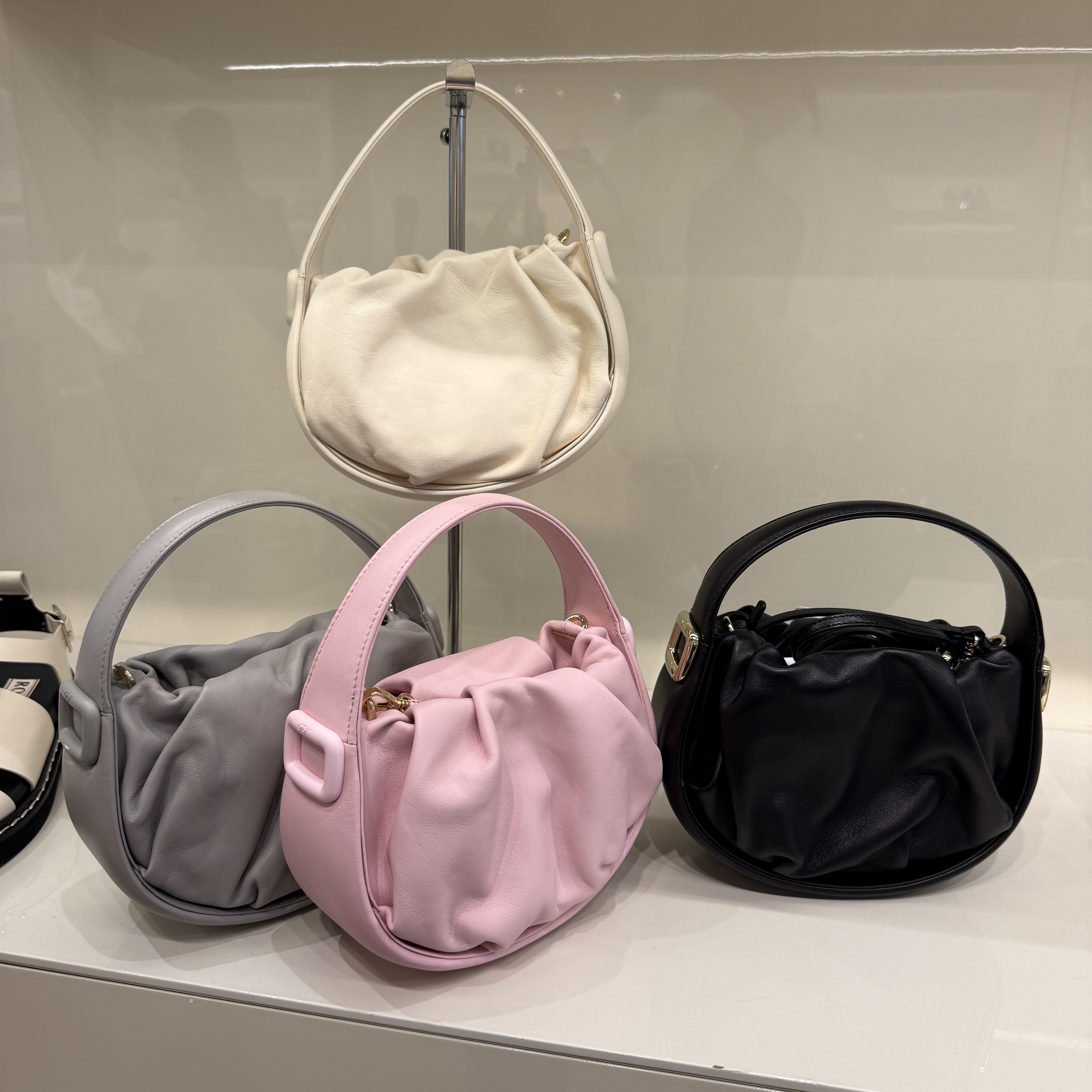 Roger Vivier RV Bags Soft leather top handle bag 4 colors
