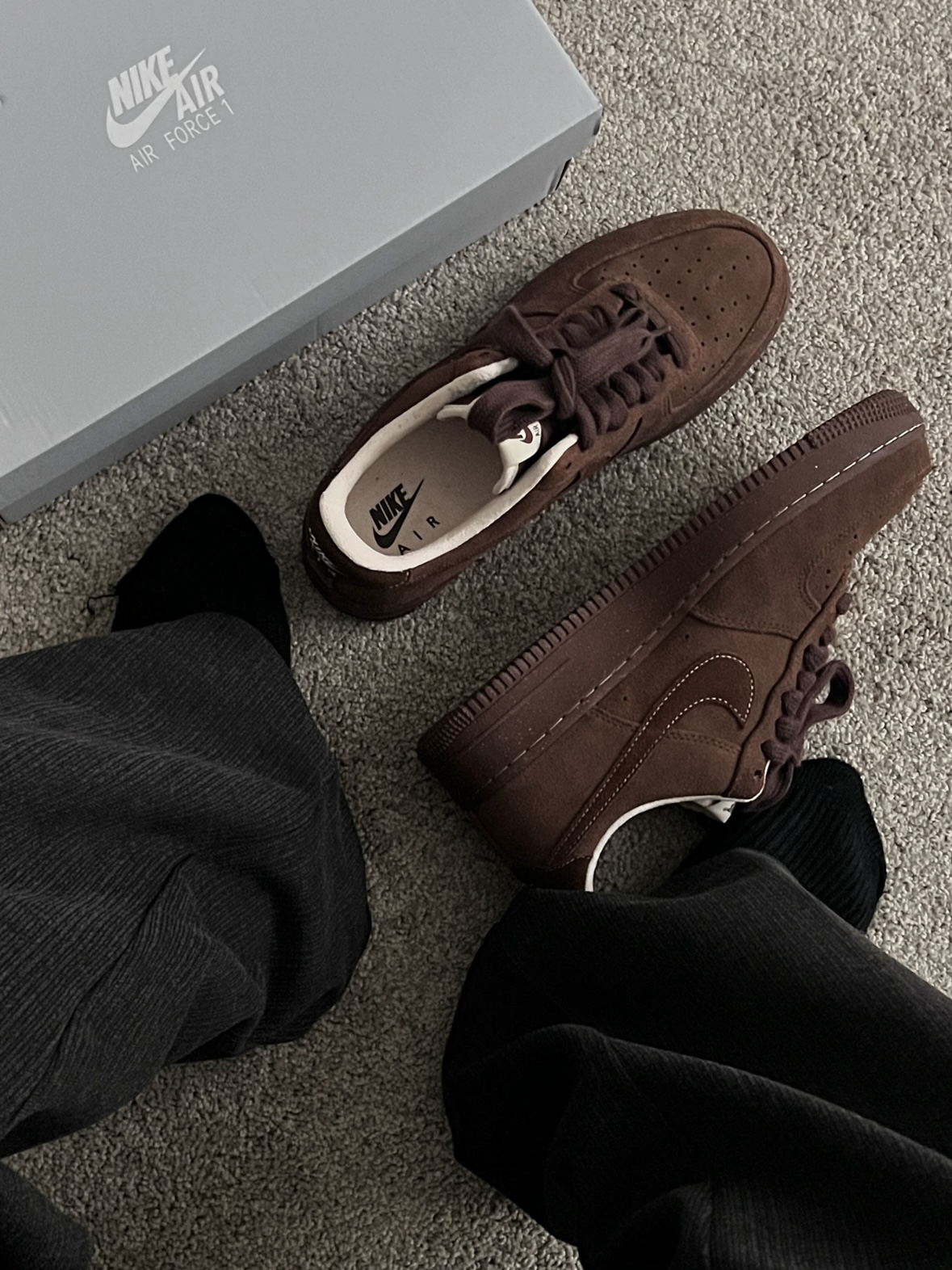 Nike Air Force 1 "Cacao Wow" 摩卡棕 麂皮 棕色 男女同款 FQ8901-259
