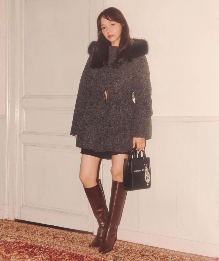 [預購] JILL by JILL STUART 腰帶修身羽絨外套