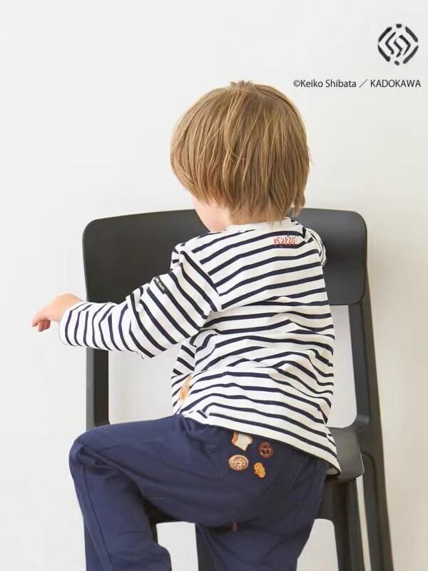 2025 麵包小偷 童裝間條長袖Tee 90-140cm