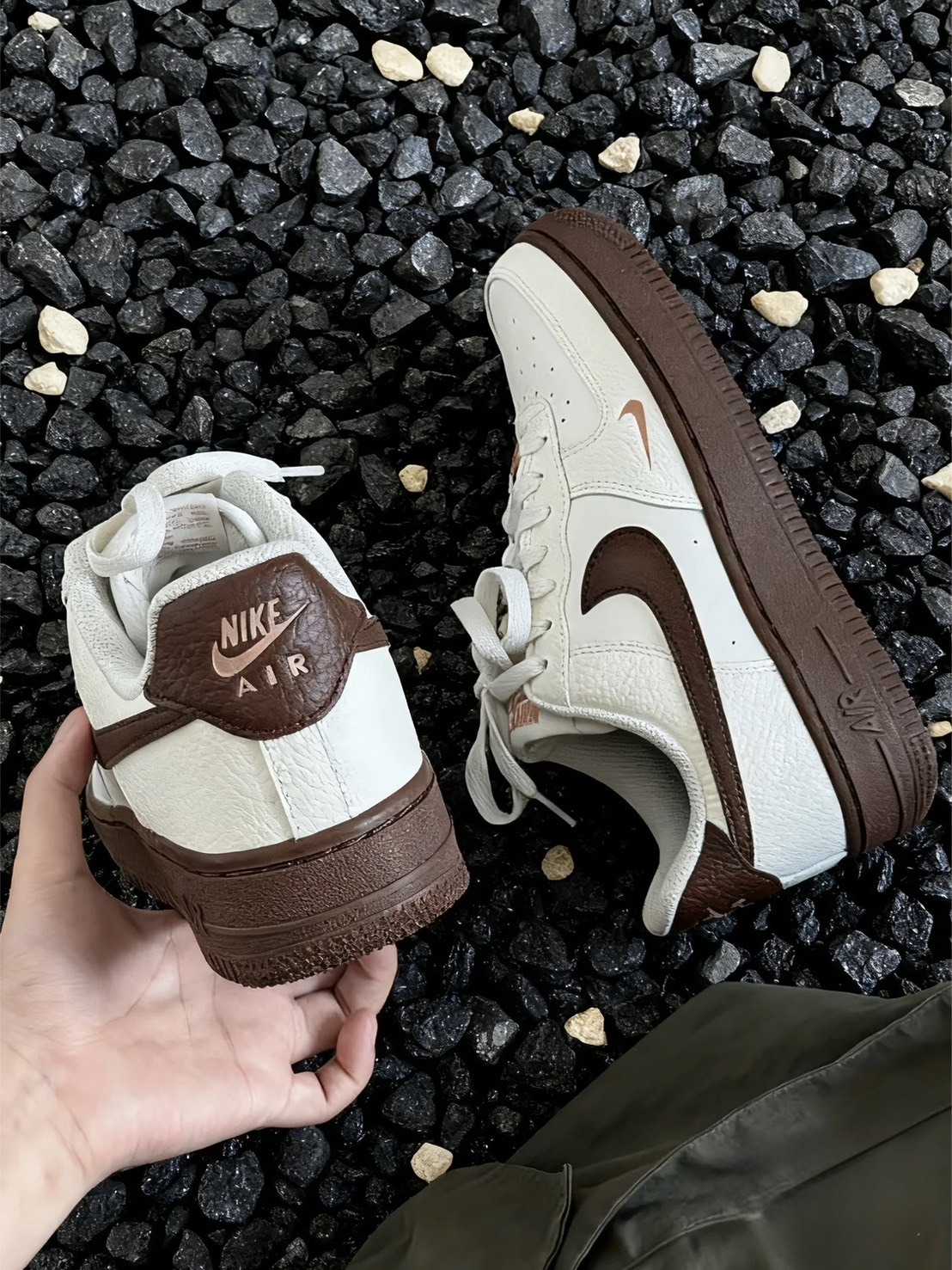 <秋冬巧克力> NIKE AIR FORCE 1 美拉德 可可色 米白 棕 休閒鞋 摩卡白 復古 IM3378-122