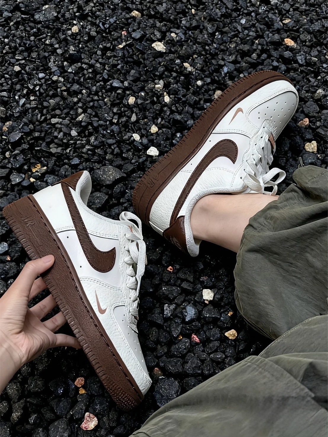 <秋冬巧克力> NIKE AIR FORCE 1 美拉德 可可色 米白 棕 休閒鞋 摩卡白 復古 IM3378-122