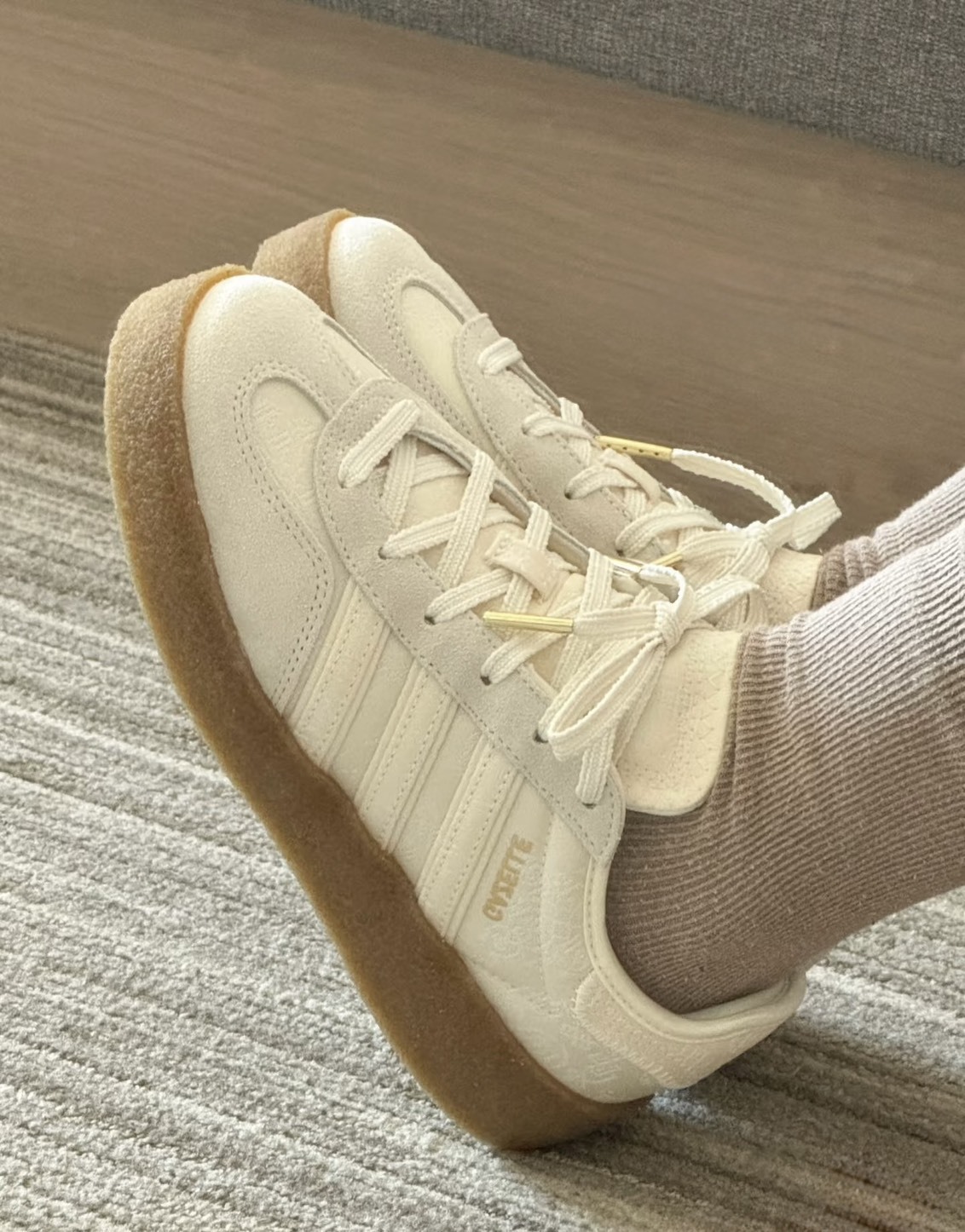 Adidas x CLOT BY EC Gazelle White 陳冠希 絲綢 米白 聯名款 JR5410