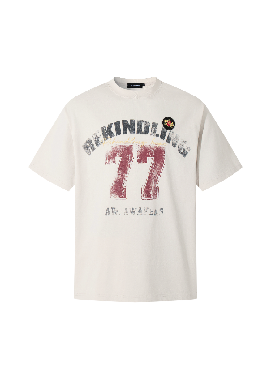 - SIMPLEACTION - 美式復古水洗七七代號短袖上衣